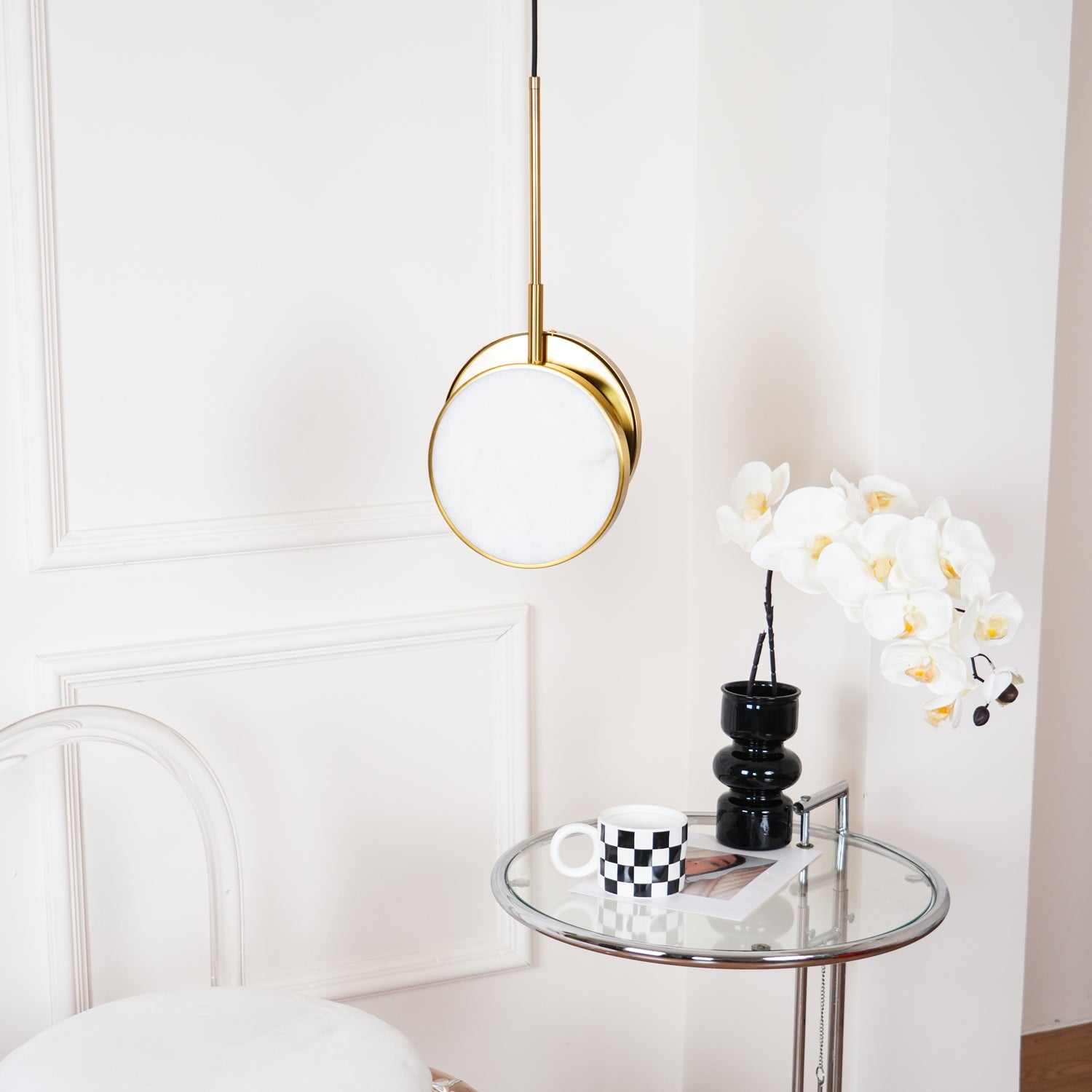 Synoryra Dual Disc Alabaster Pendant Light - Blowlighting
