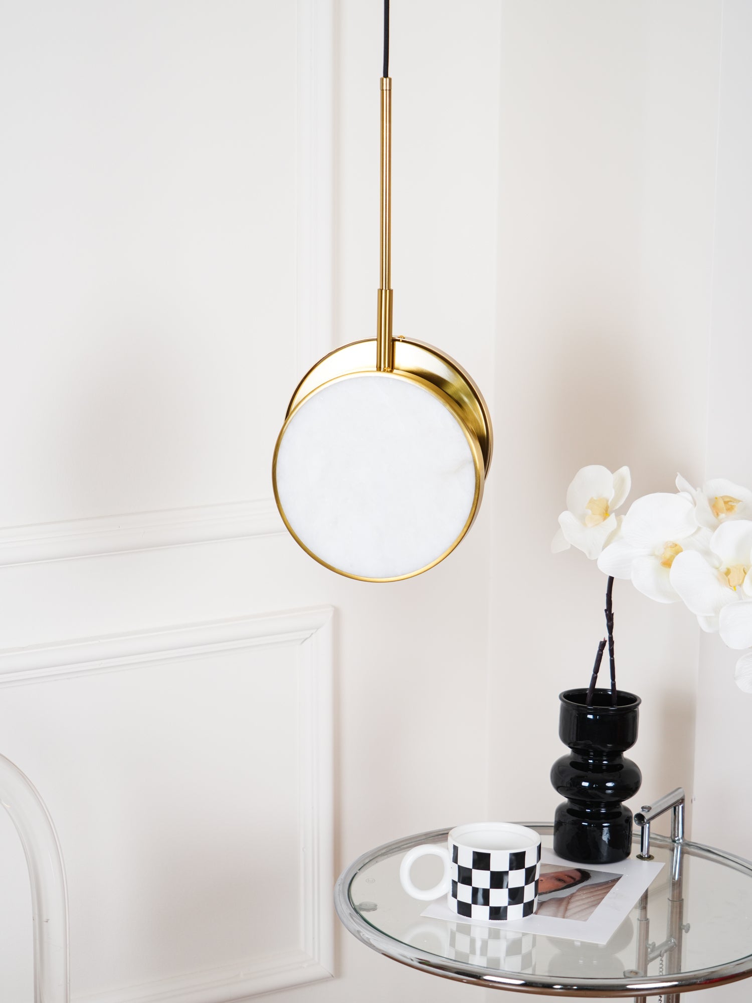 Synoryra Dual Disc Alabaster Pendant Light - Blowlighting