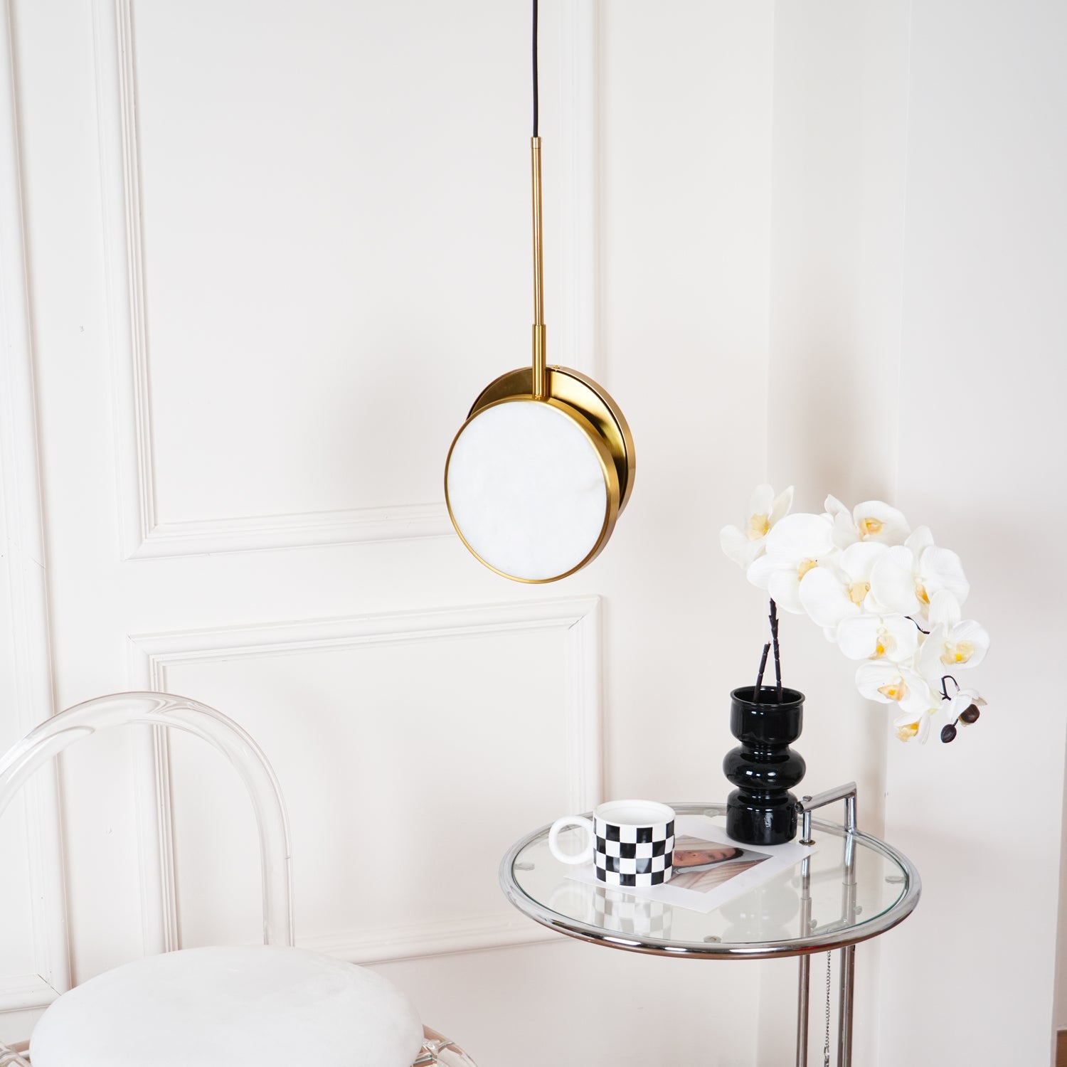 Synoryra Dual Disc Alabaster Pendant Light - Blowlighting