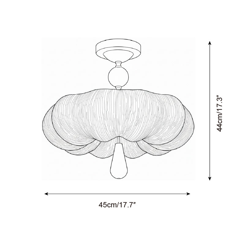 Mori Puff Natural Fabric Ceiling Light