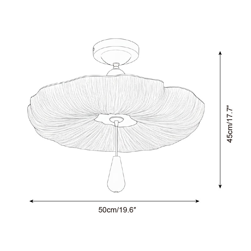 Mori Puff Natural Fabric Ceiling Light