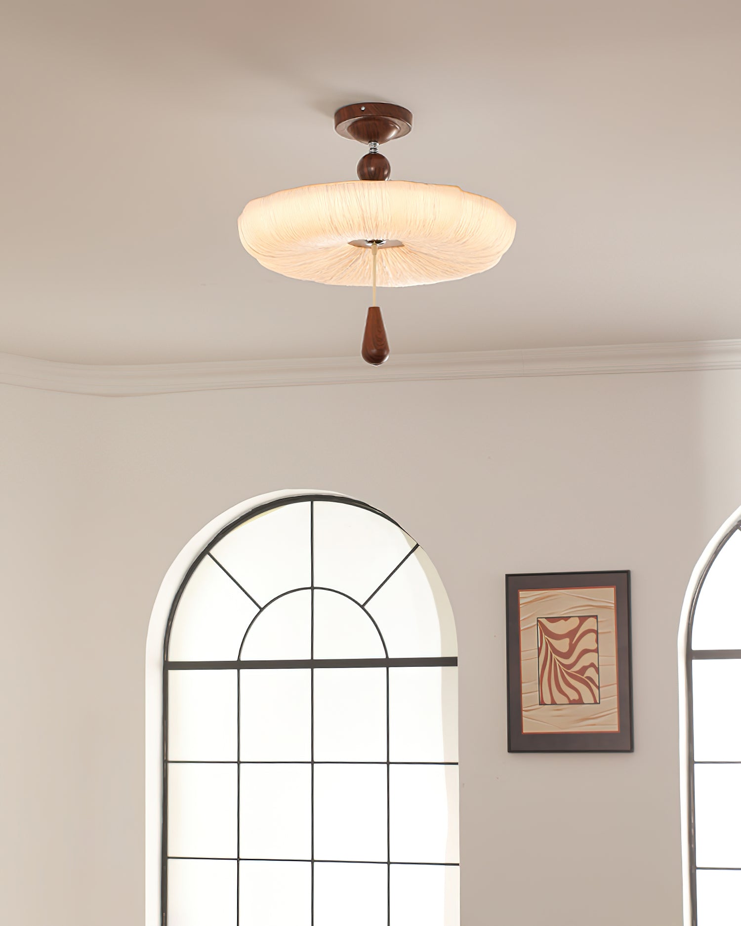 Mori Puff Natural Fabric Ceiling Light