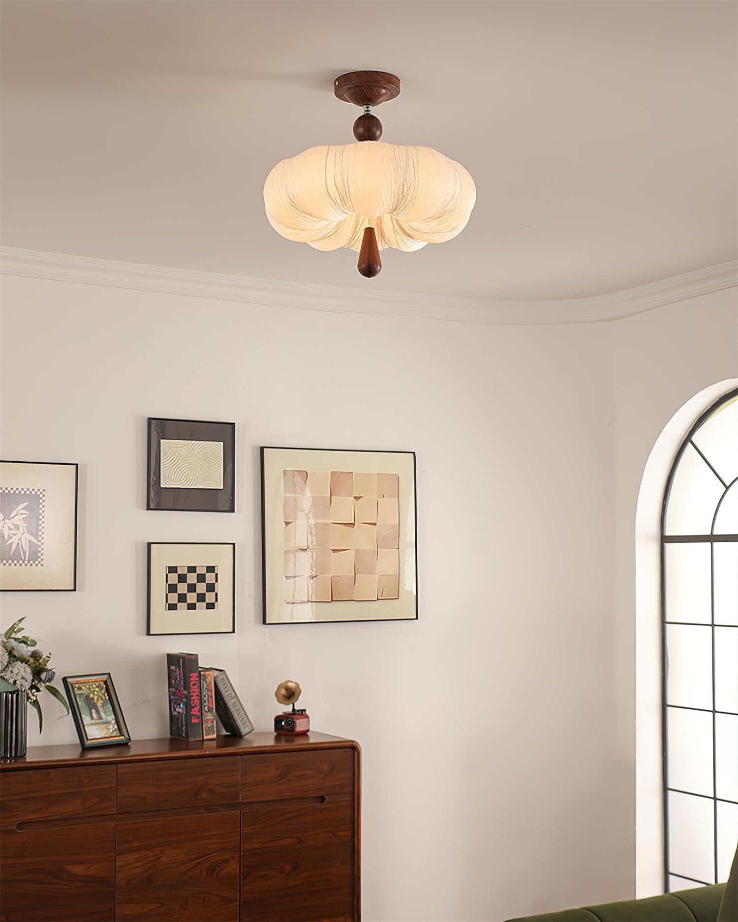Mori Puff Natural Fabric Ceiling Light