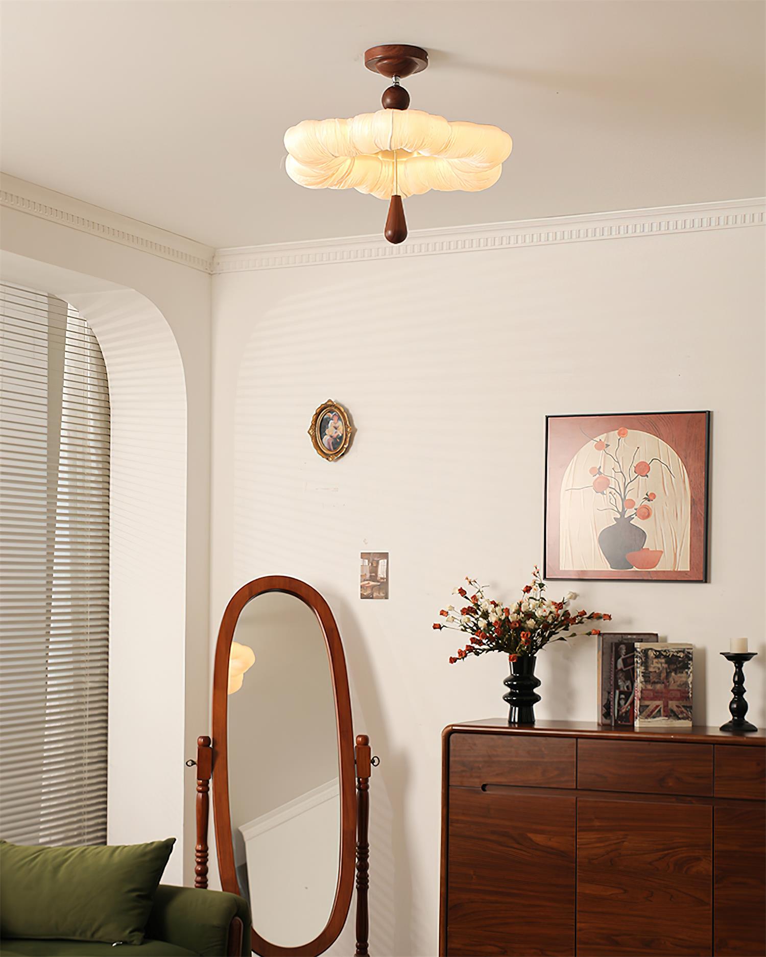 Mori Puff Natural Fabric Ceiling Light