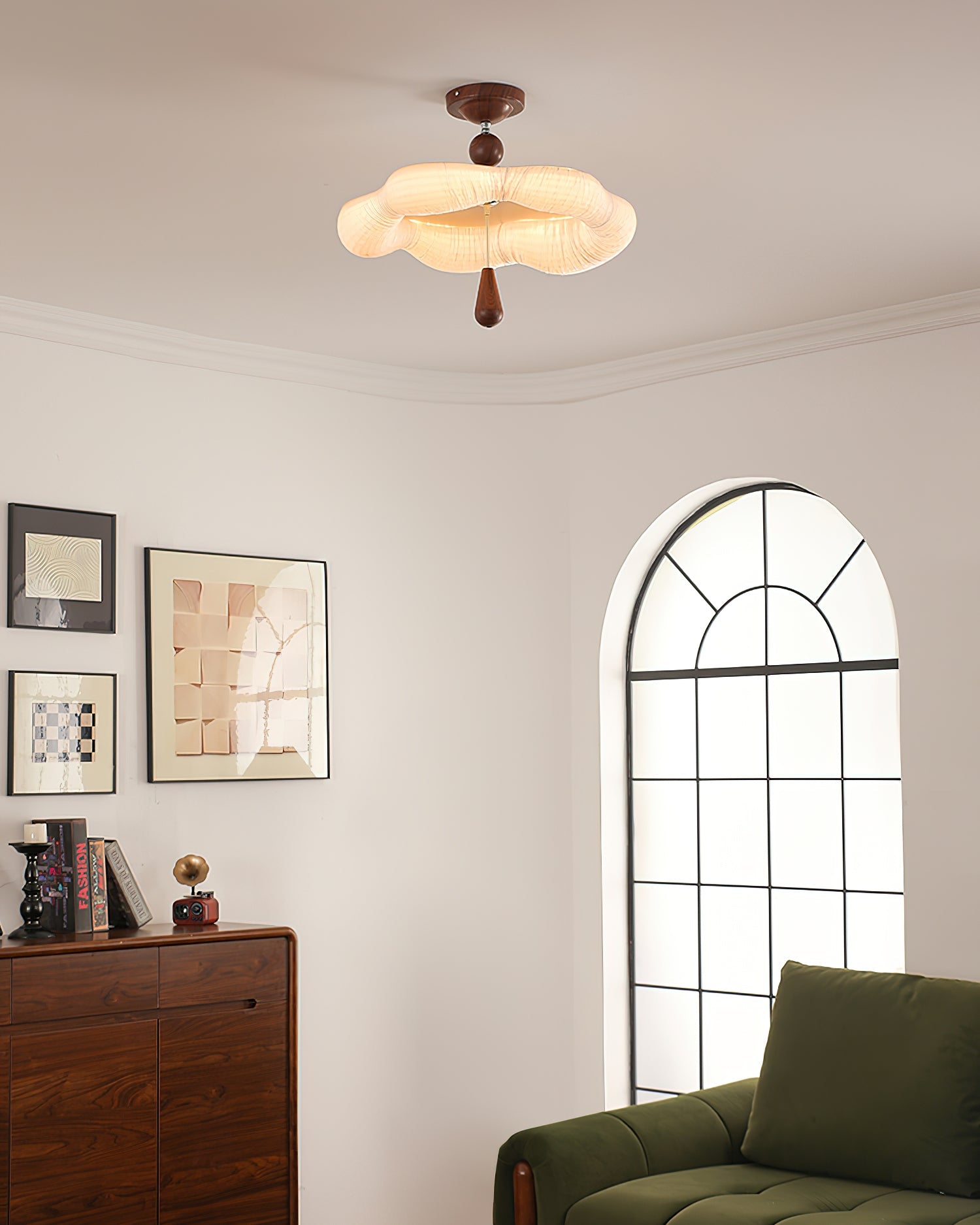 Mori Puff Natural Fabric Ceiling Light
