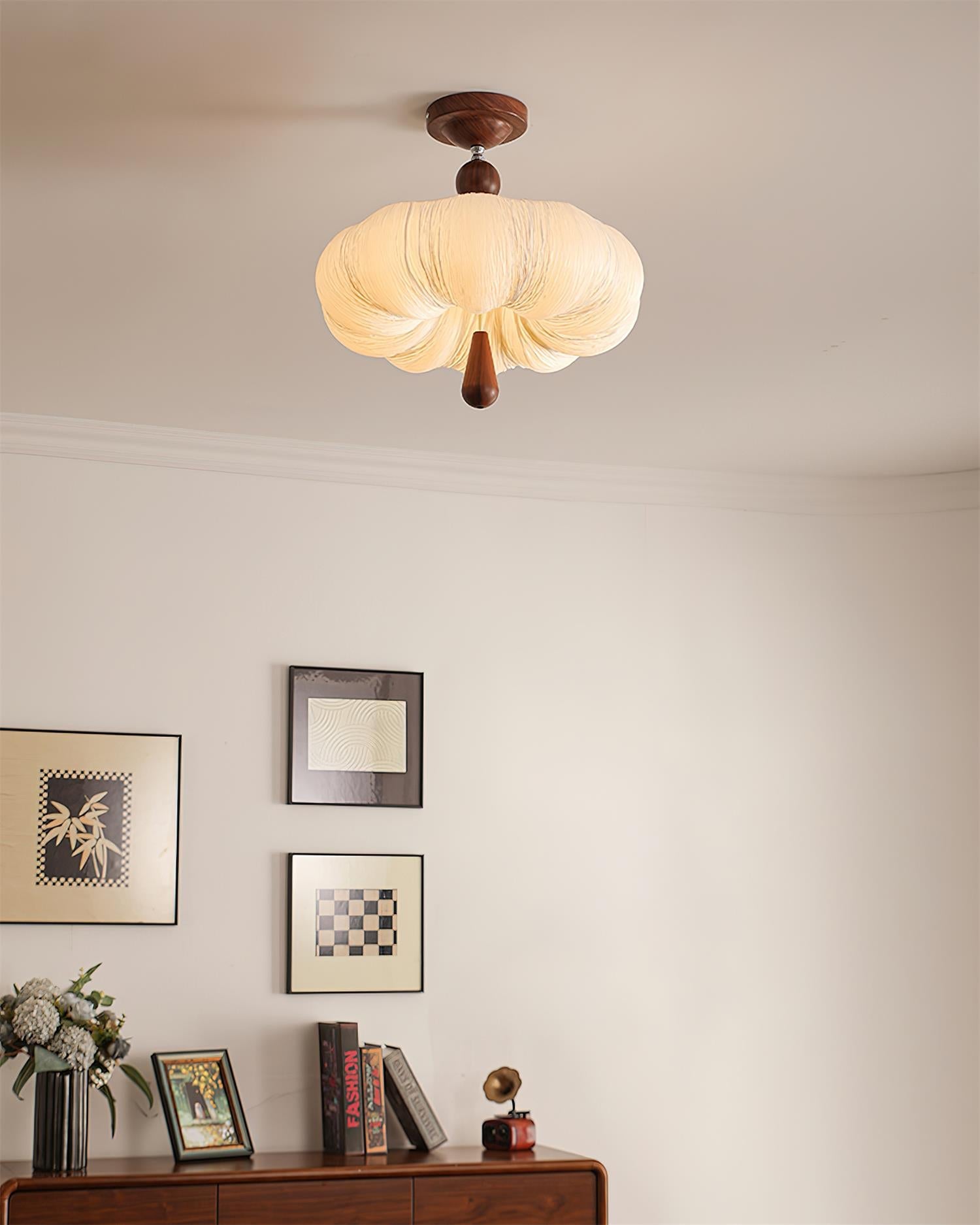 Mori Puff Natural Fabric Ceiling Light