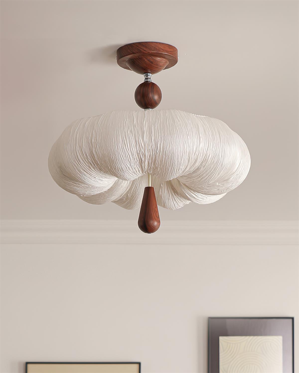 Mori Puff Natural Fabric Ceiling Light