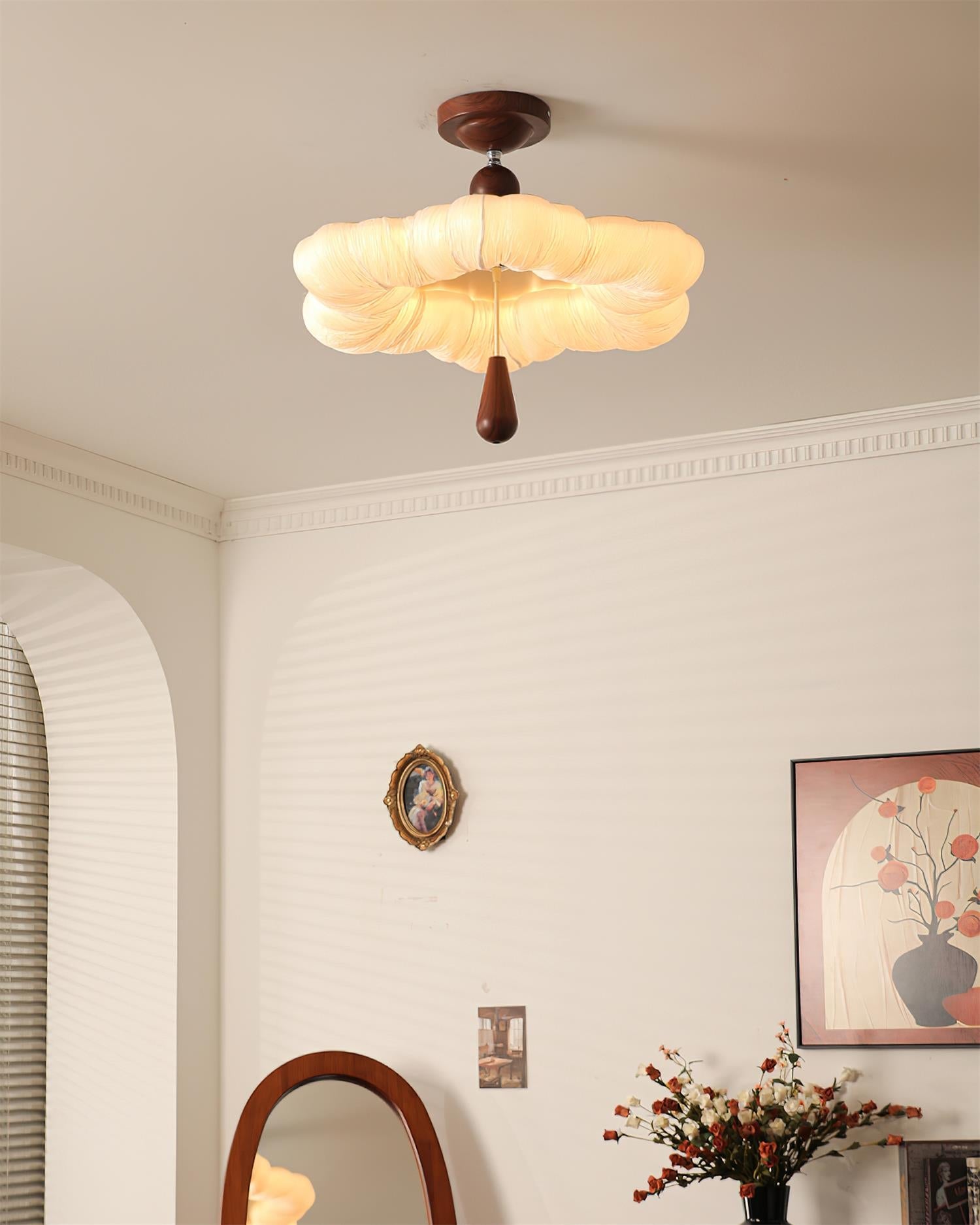Mori Puff Natural Fabric Ceiling Light