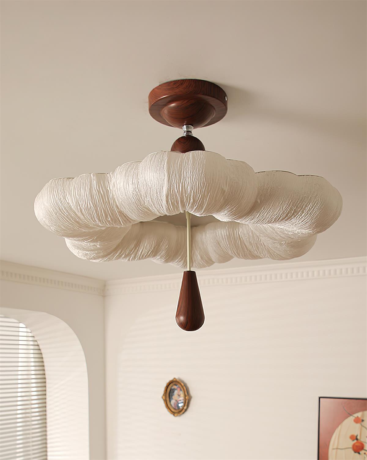 Mori Puff Natural Fabric Ceiling Light