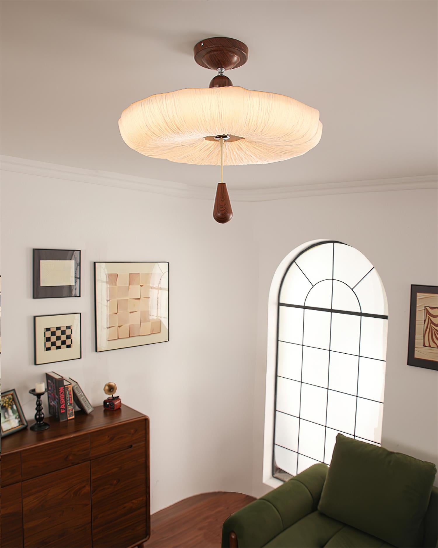 Mori Puff Natural Fabric Ceiling Light