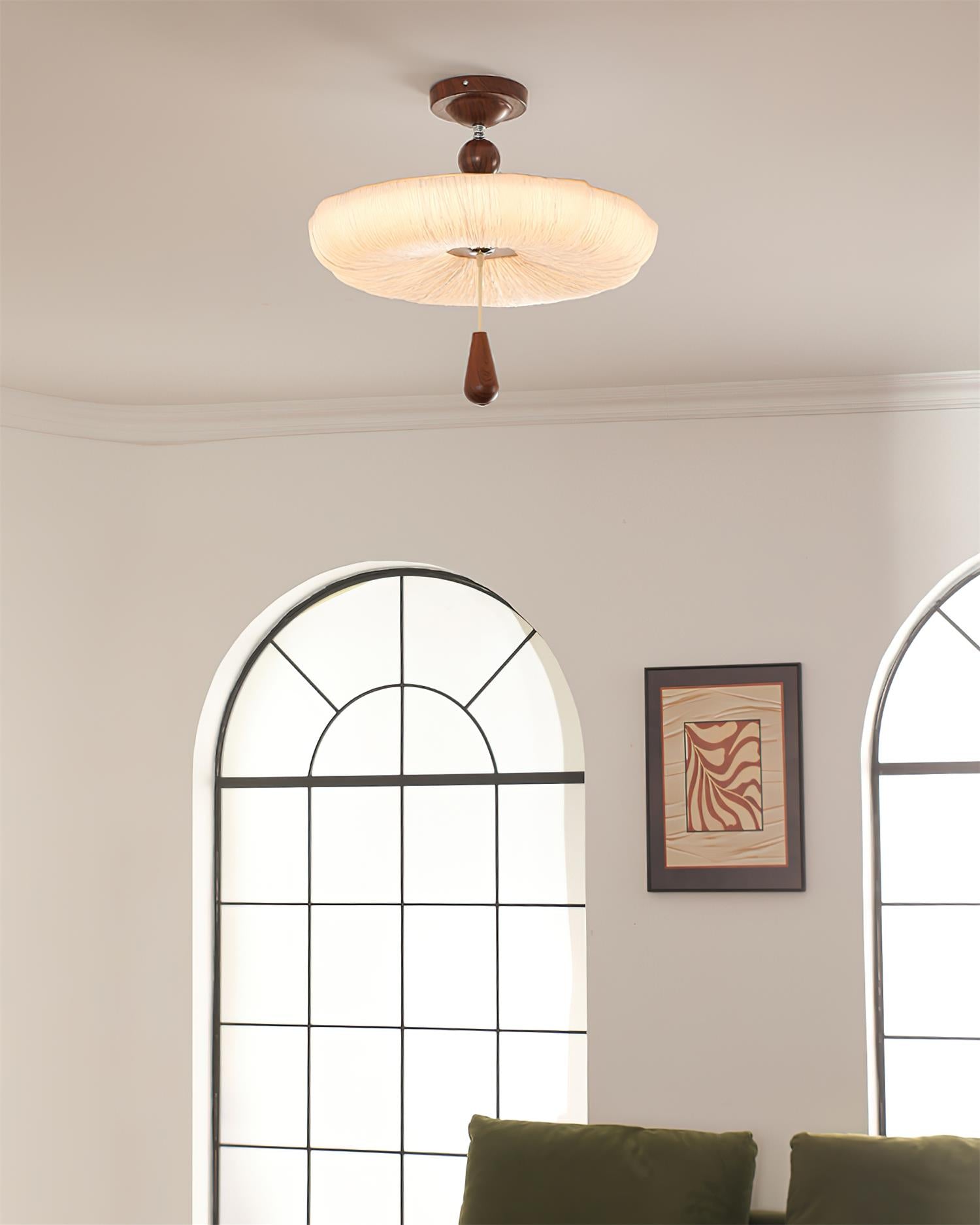Mori Puff Natural Fabric Ceiling Light