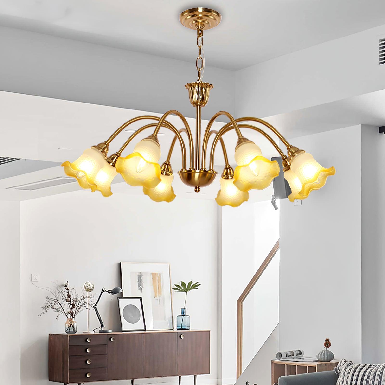 Diane Vintage Glass Chandelier - Blowlighting