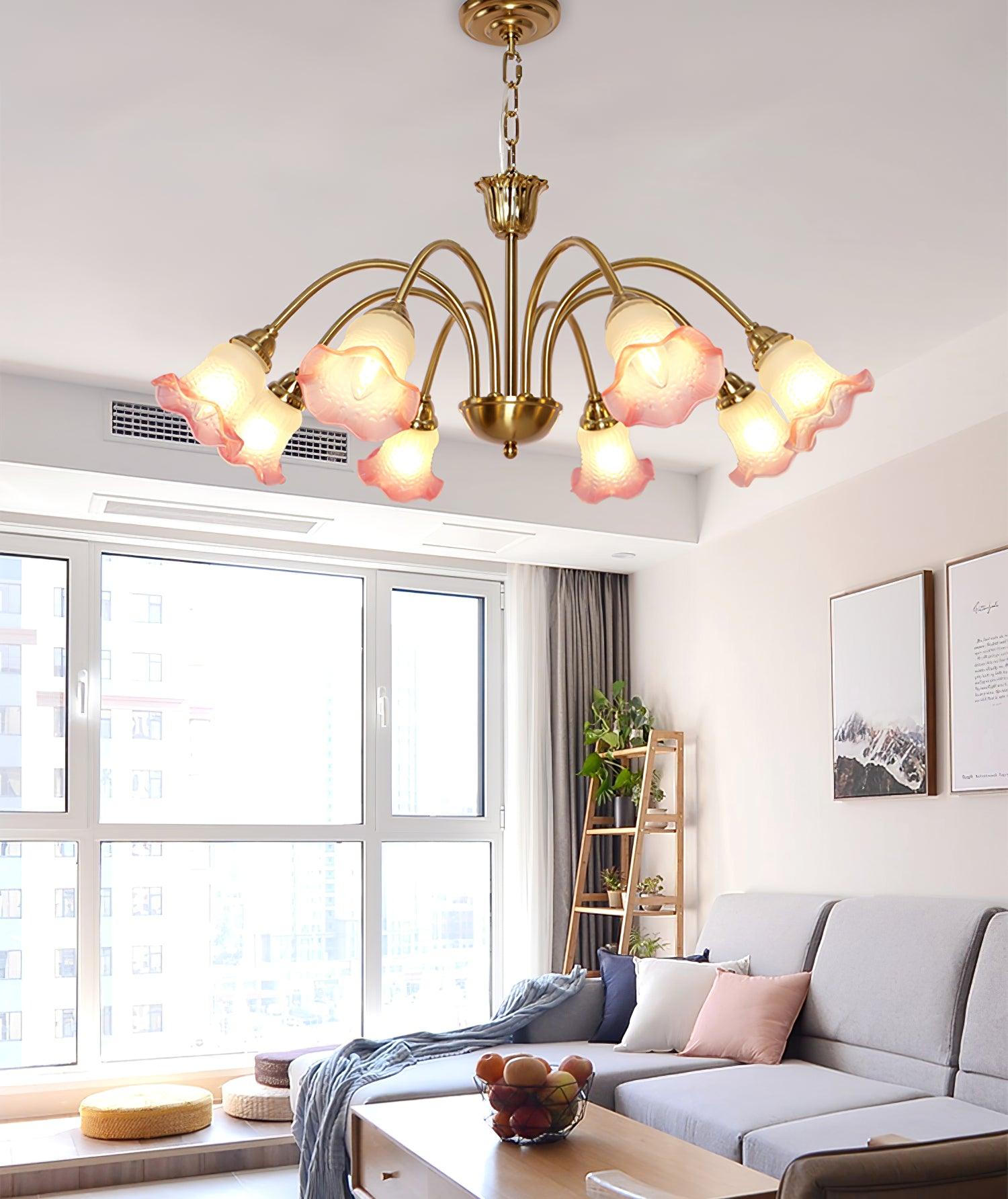 Diane Vintage Glass Chandelier - Blowlighting