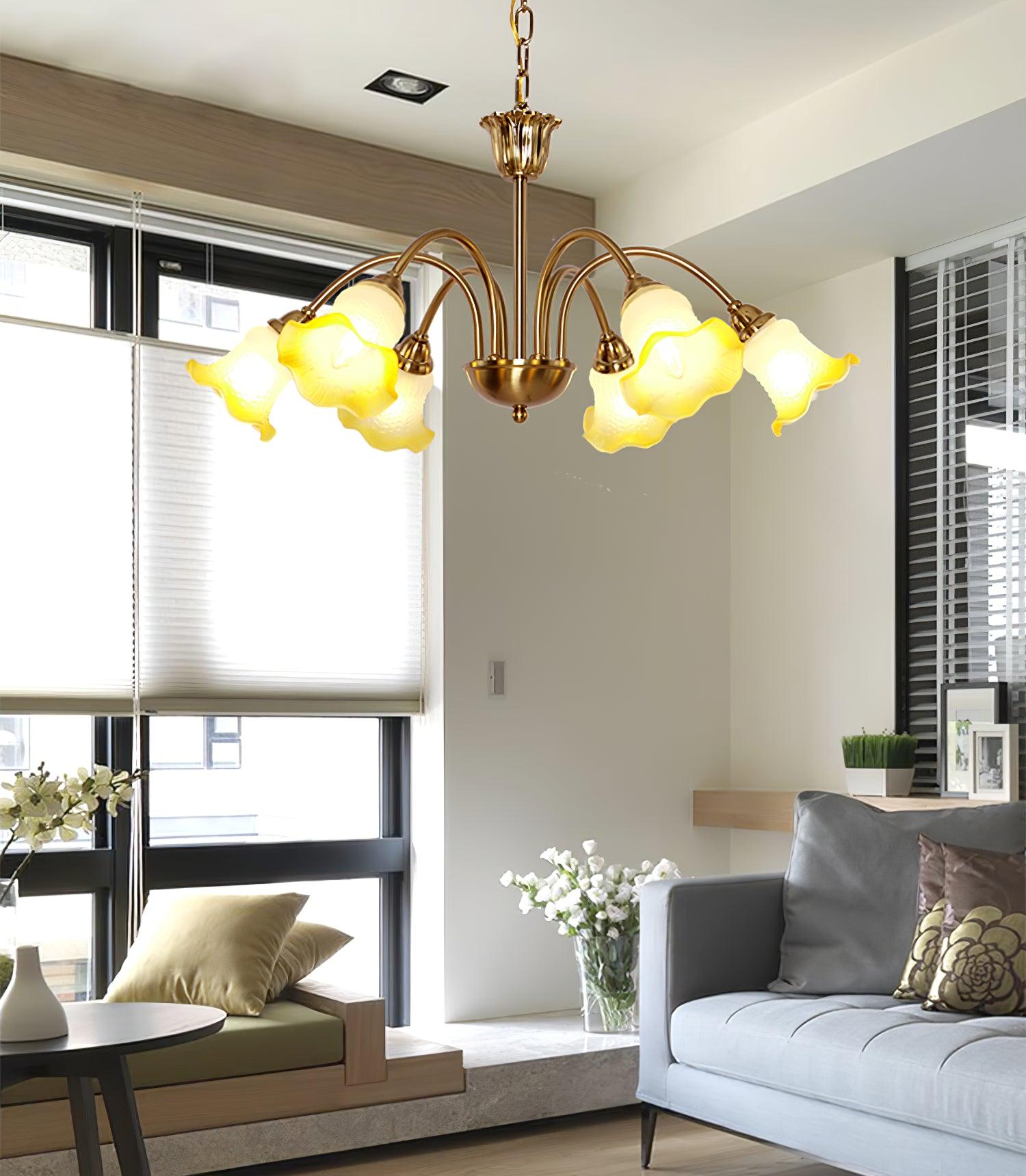 Diane Vintage Glass Chandelier - Blowlighting