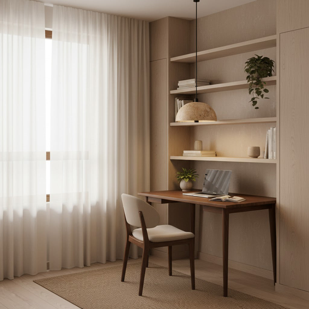 Morphe Wabi-Sabi Yellow travertine Pendant Light