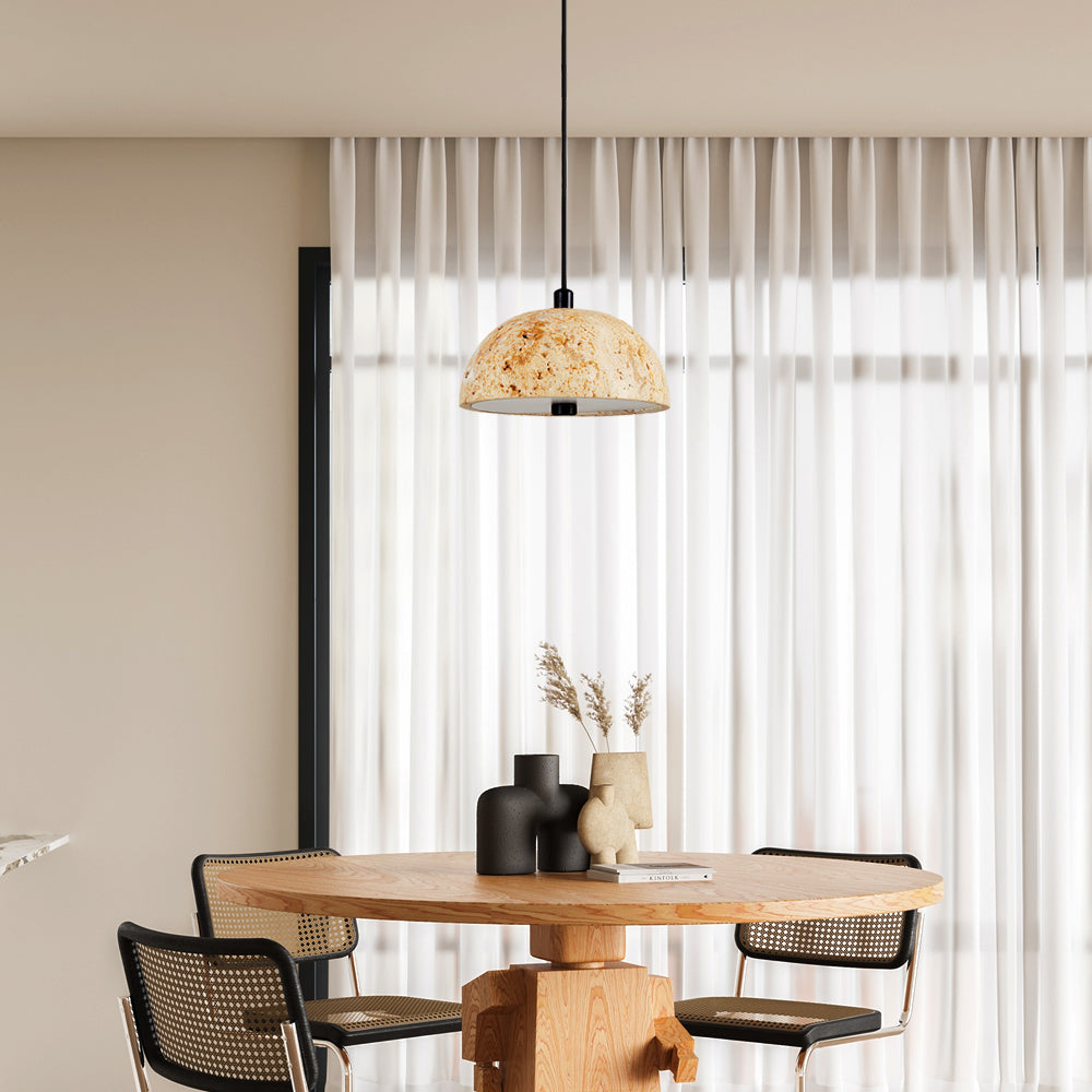 Morphe Wabi-Sabi Yellow travertine Pendant Light