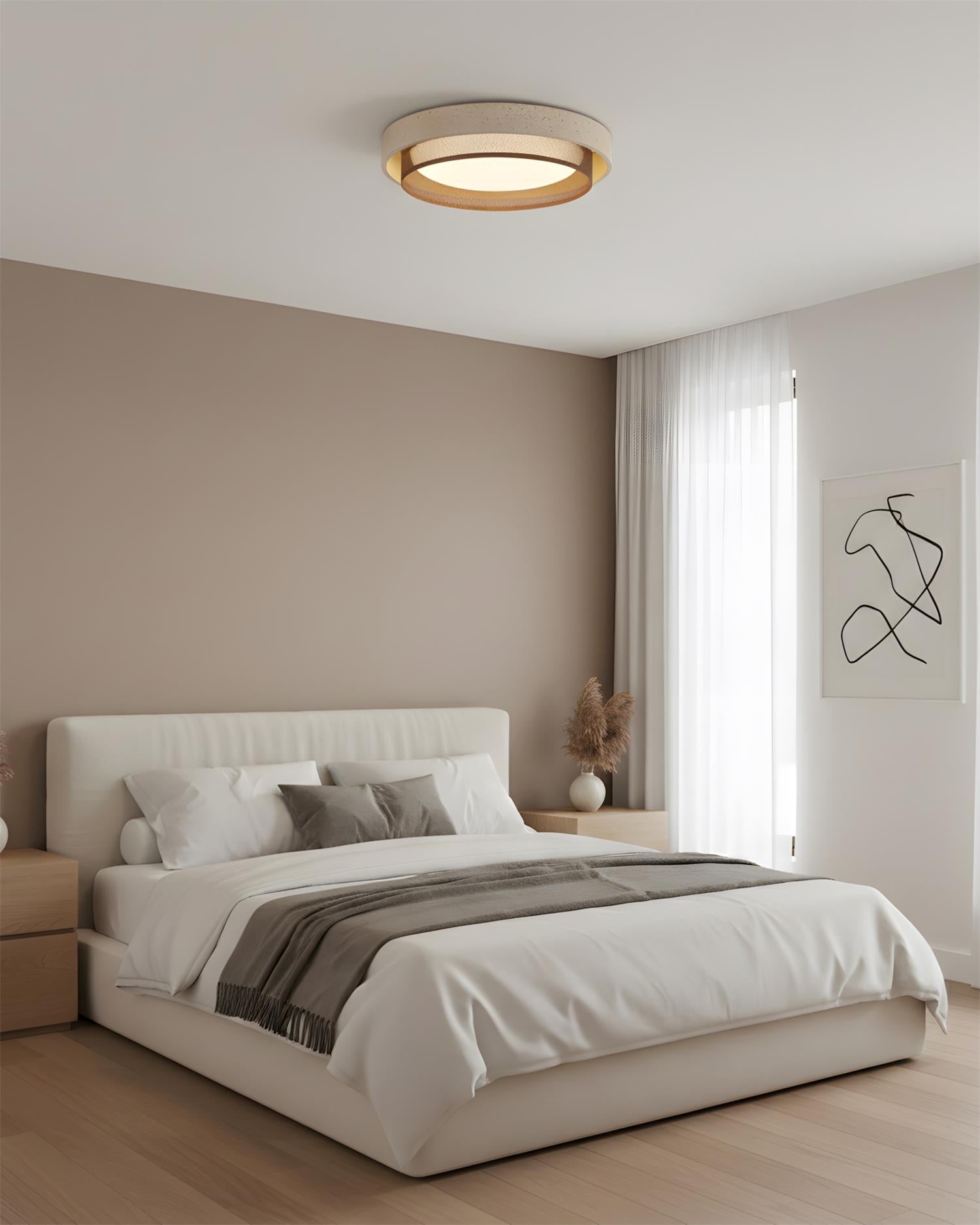Morsen Minimalist Travertine Ceiling Light