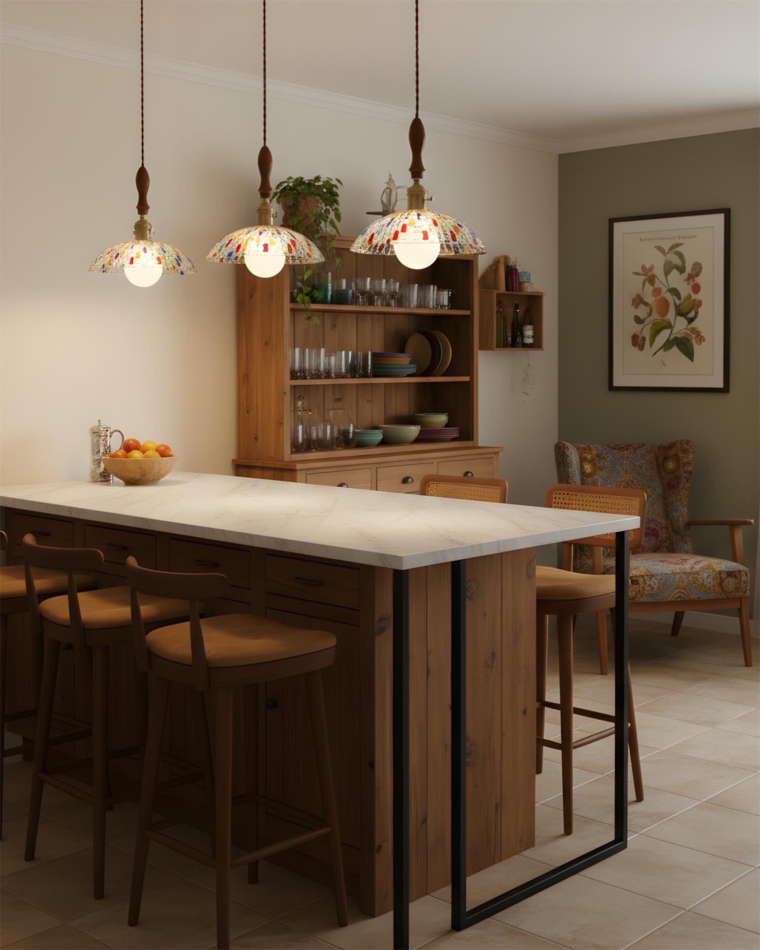 Mosaicra Bohemian Glass Pendant Light
