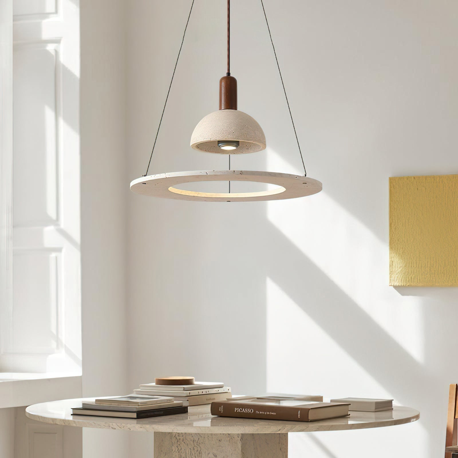 Moshi Contemporary Travertine Pendant Light