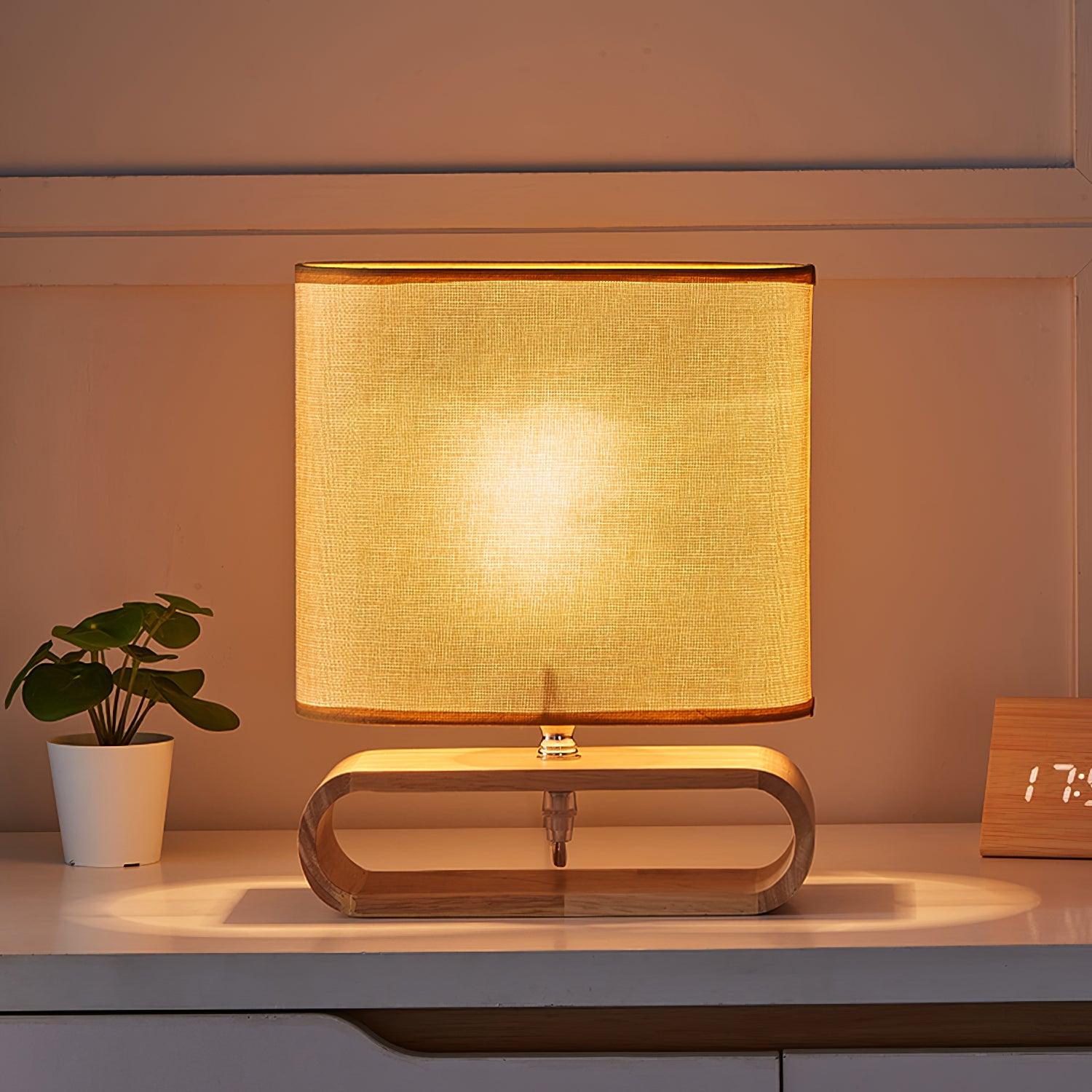 Loop Rustic Wood Table Lamp - Blowlighting