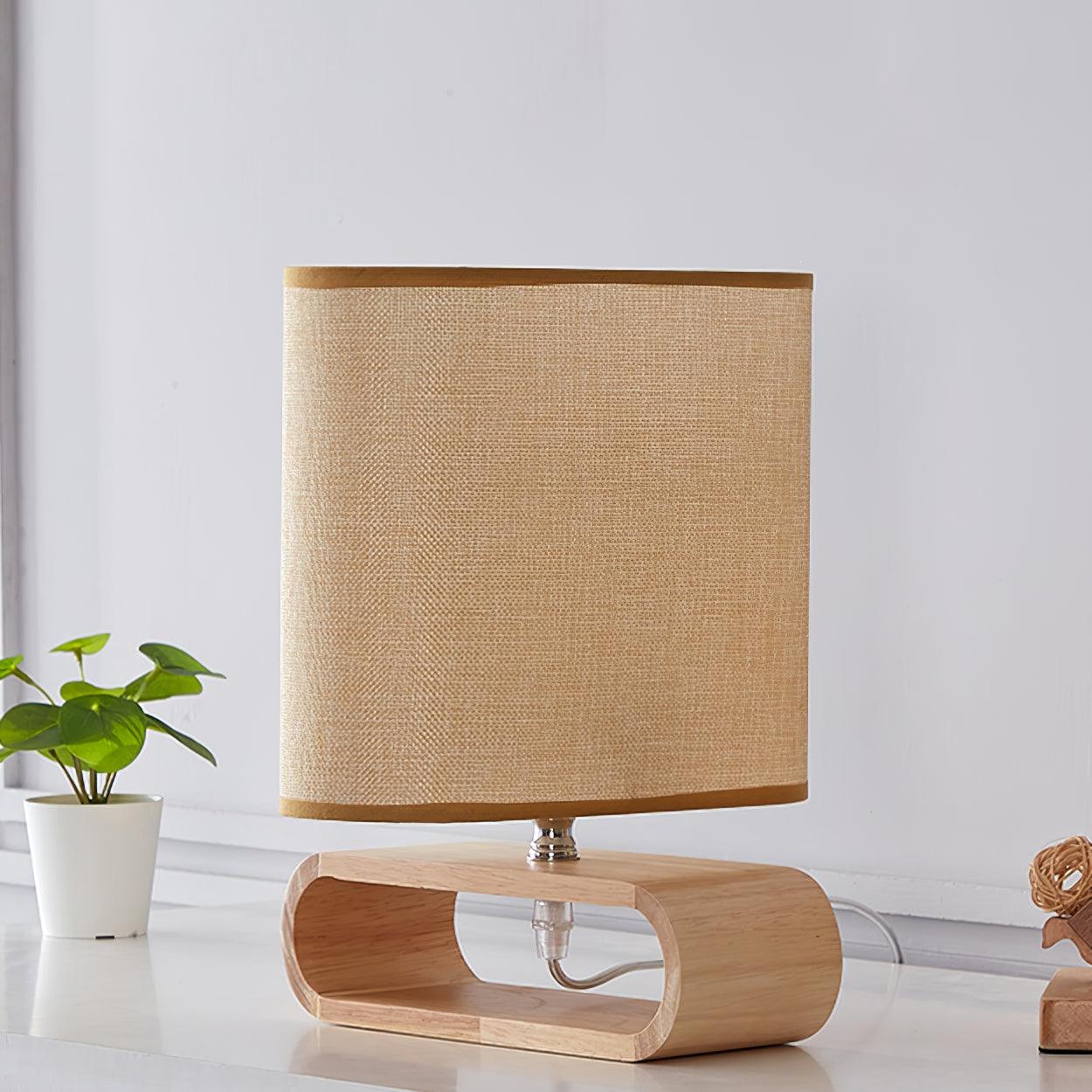 Loop Rustic Wood Table Lamp - Blowlighting