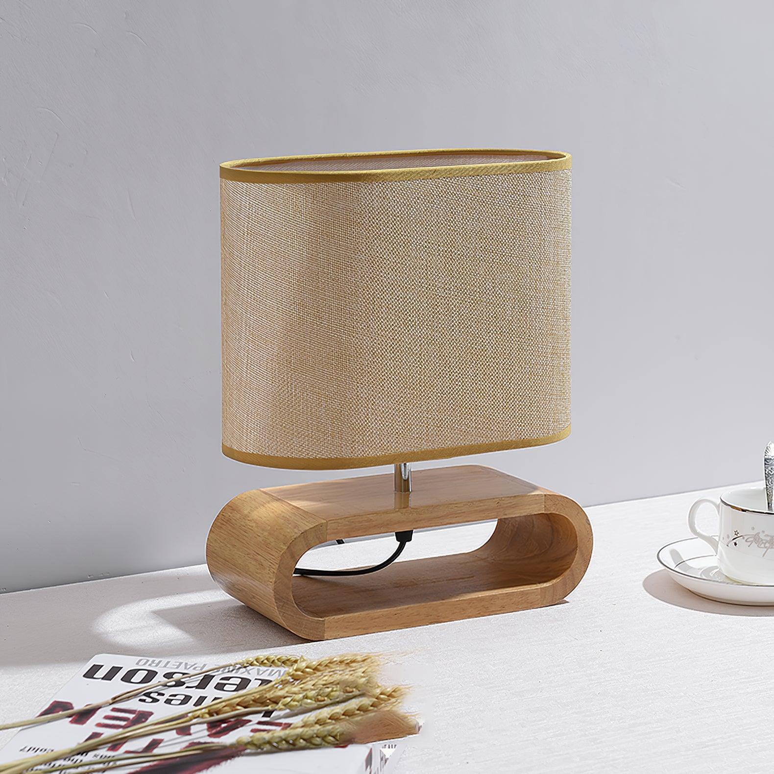 Loop Rustic Wood Table Lamp - Blowlighting