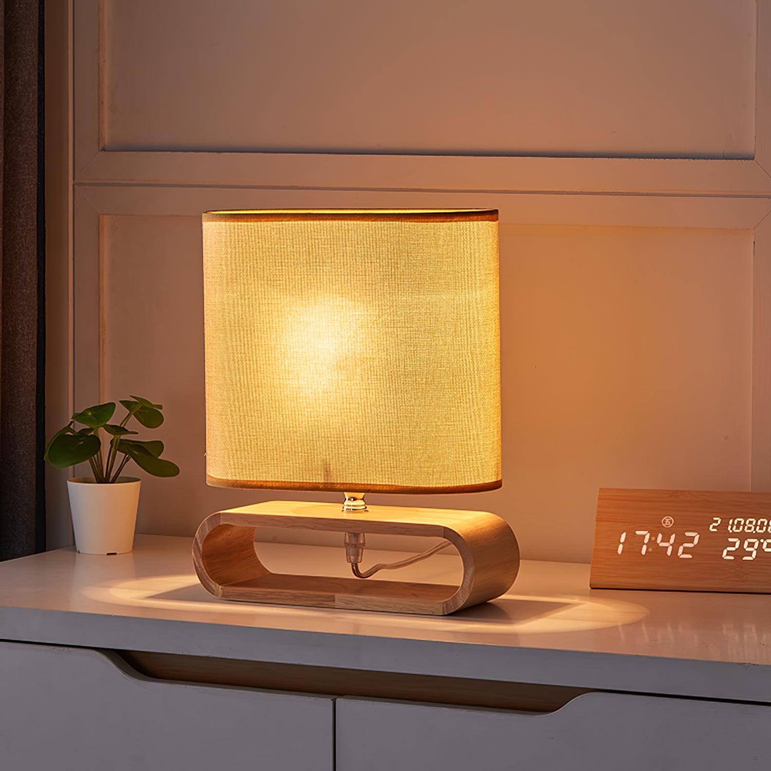 Loop Rustic Wood Table Lamp - Blowlighting