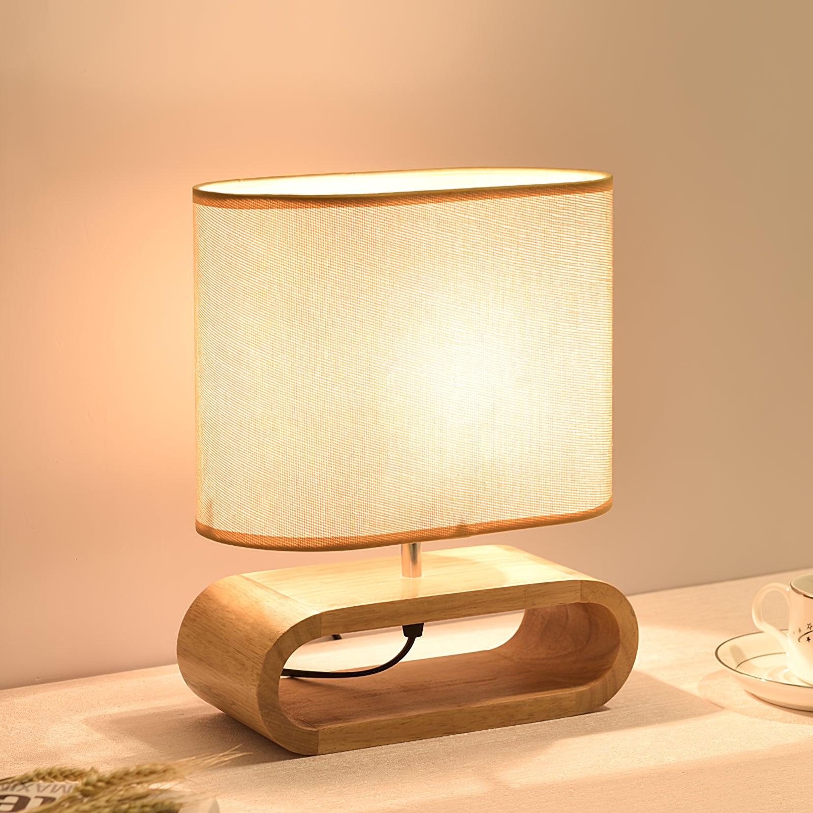 Loop Rustic Wood Table Lamp - Blowlighting