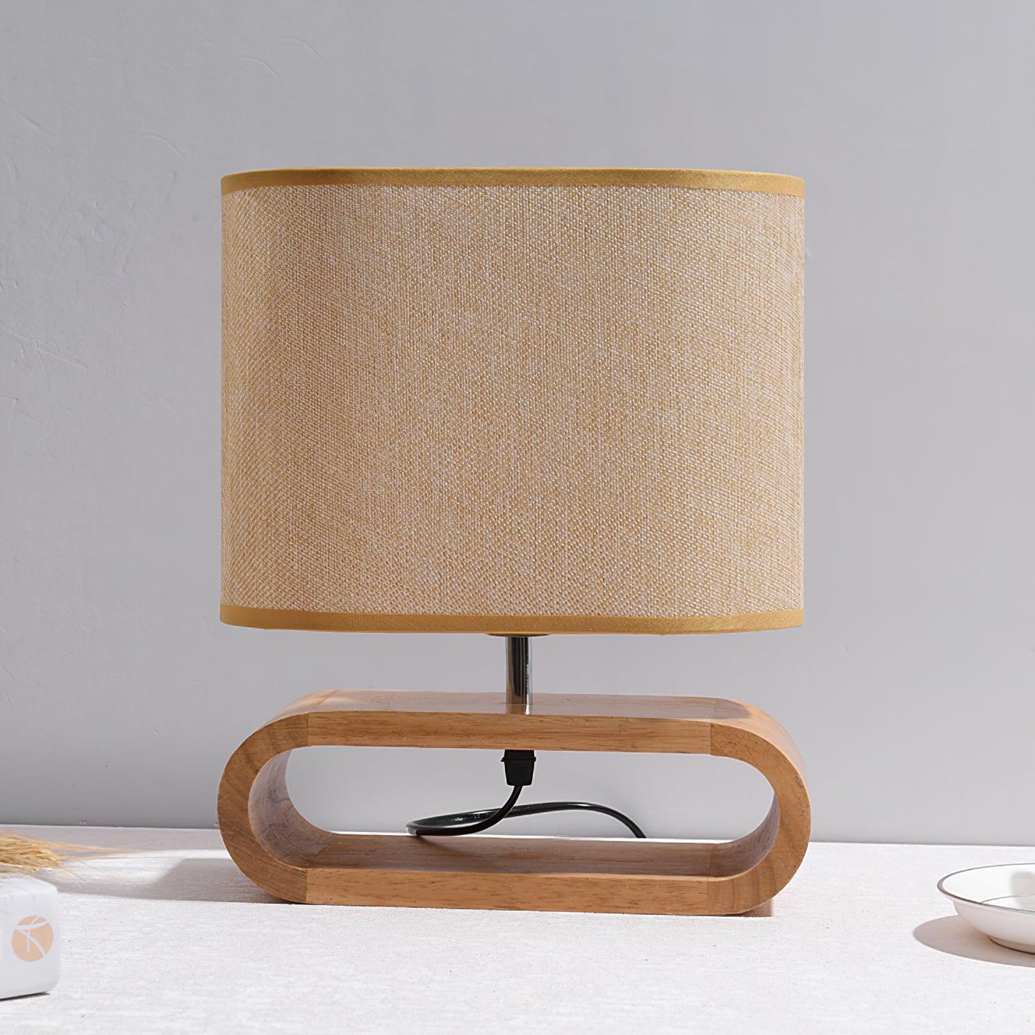 Loop Rustic Wood Table Lamp - Blowlighting