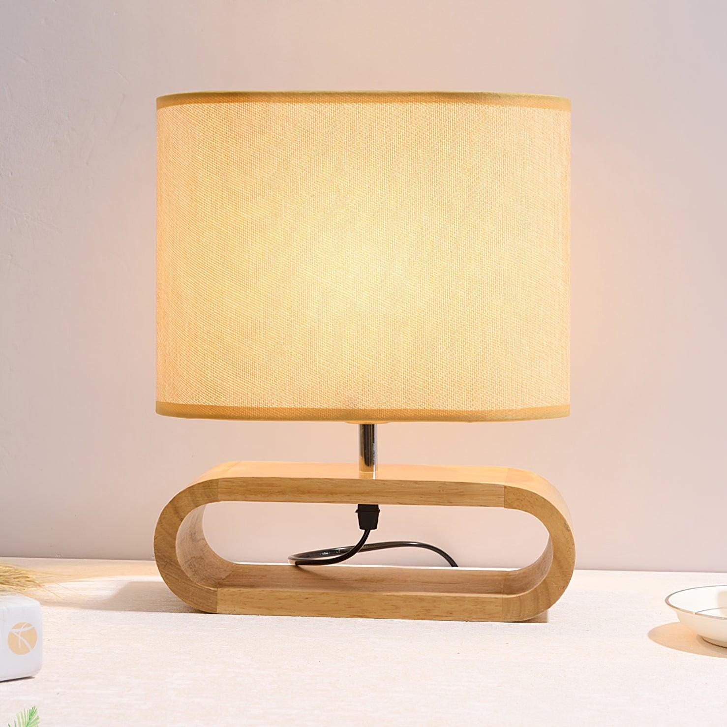 Loop Rustic Wood Table Lamp - Blowlighting