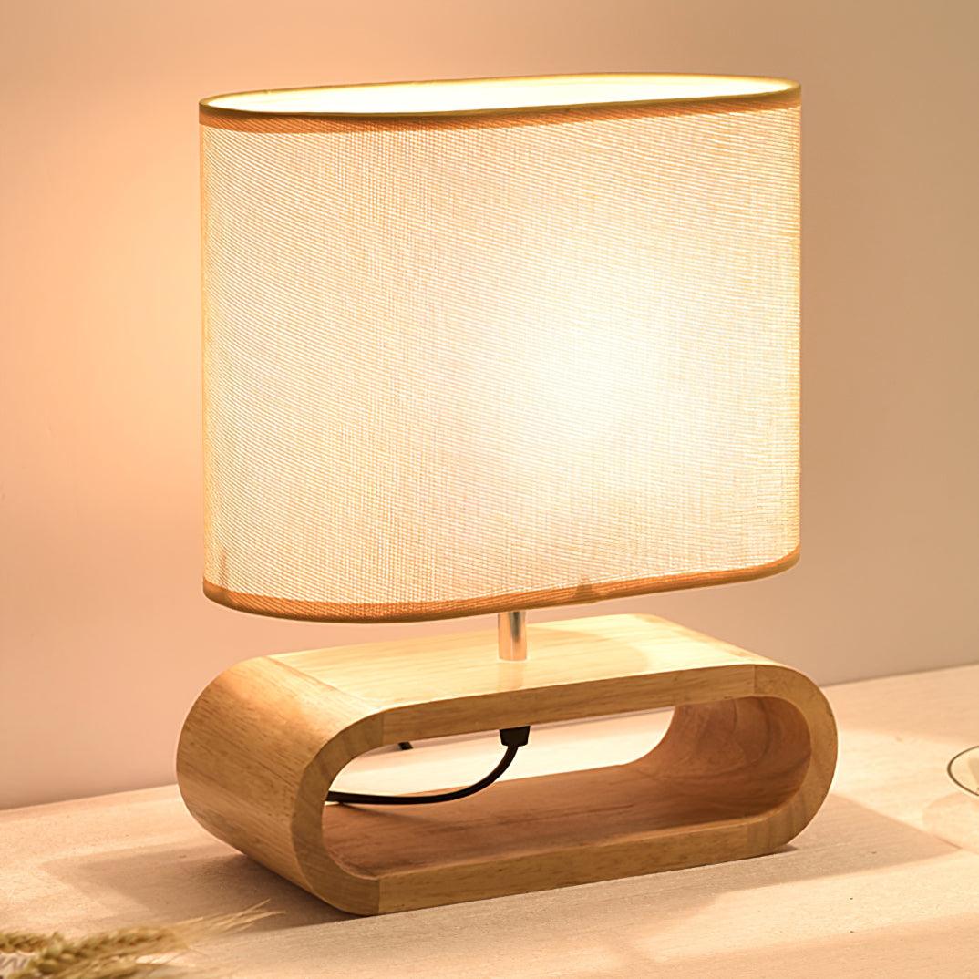 Loop Rustic Wood Table Lamp - Blowlighting