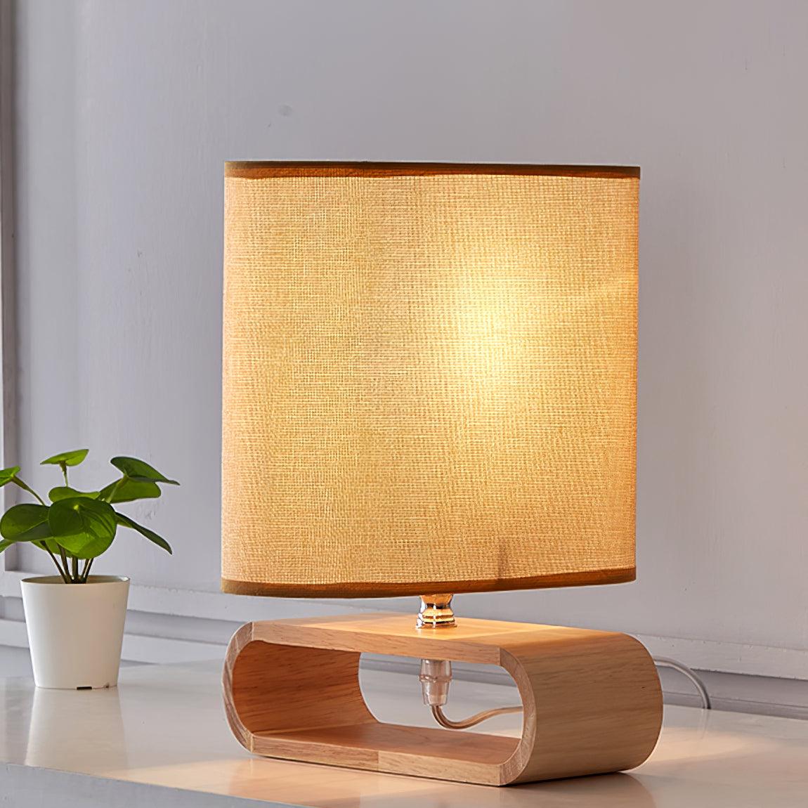 Loop Rustic Wood Table Lamp - Blowlighting