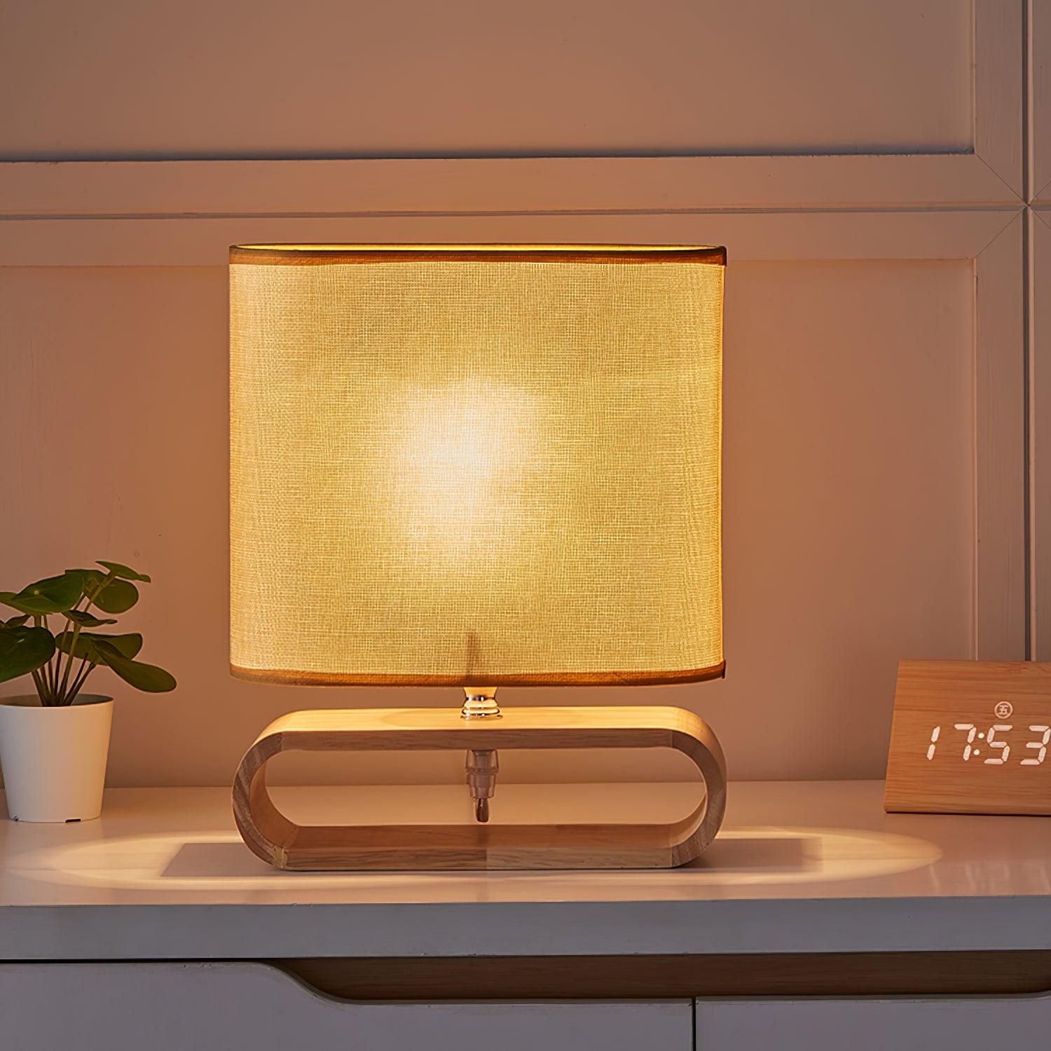 Loop Rustic Wood Table Lamp - Blowlighting