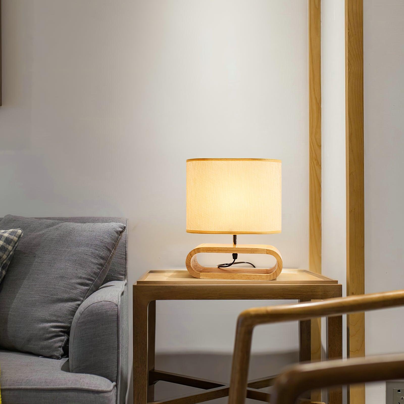 Loop Rustic Wood Table Lamp - Blowlighting