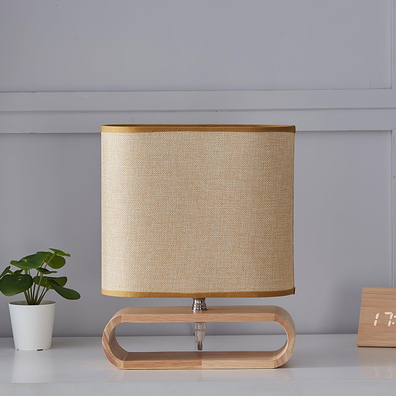 Loop Rustic Wood Table Lamp - Blowlighting