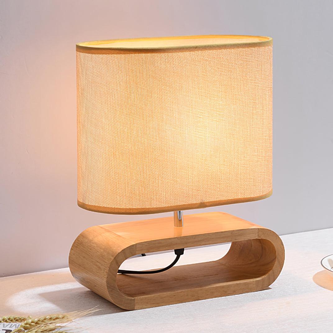 Loop Rustic Wood Table Lamp - Blowlighting