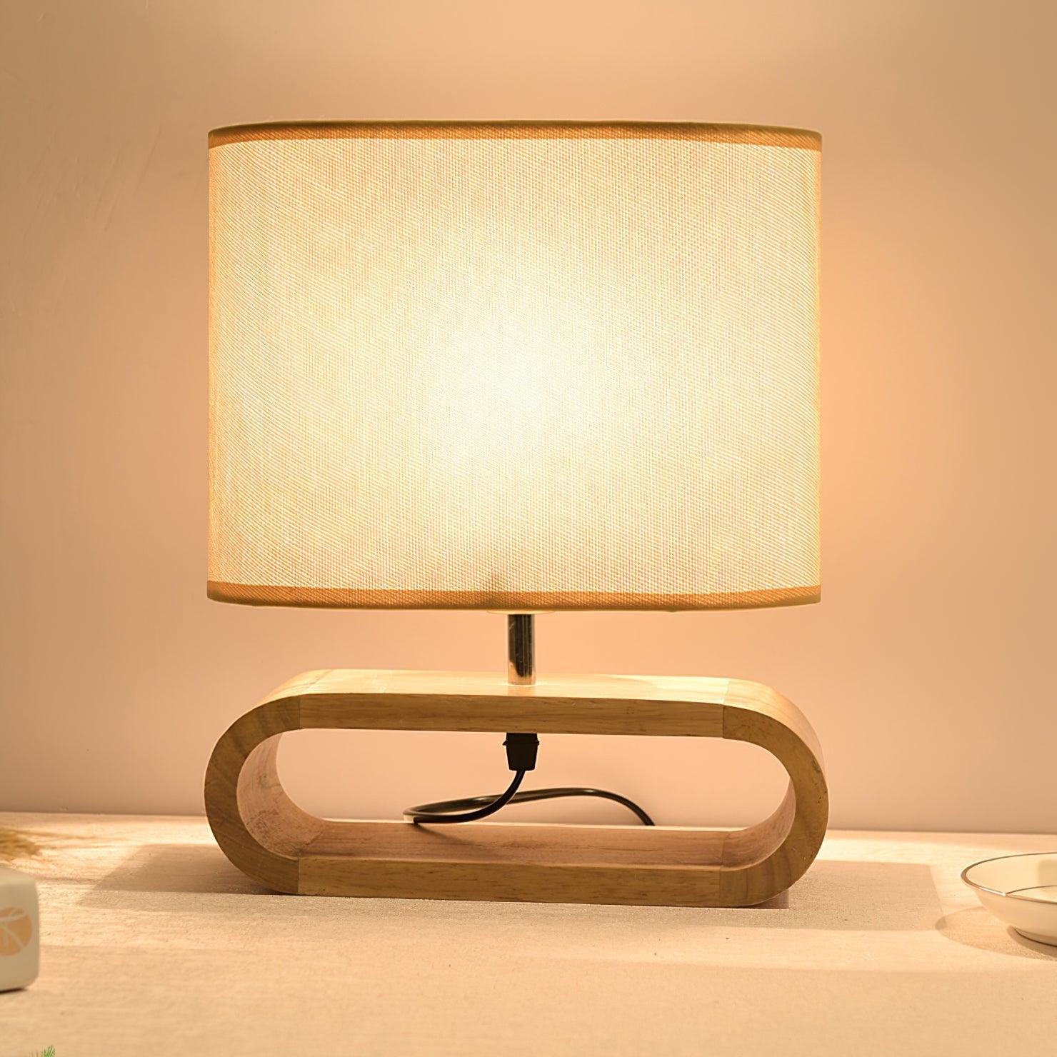 Loop Rustic Wood Table Lamp - Blowlighting