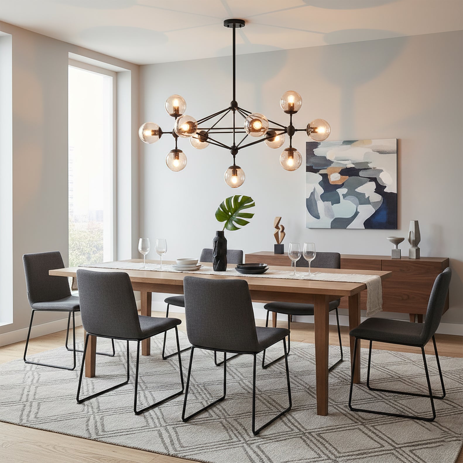 Moto Modern Glass Chandelier