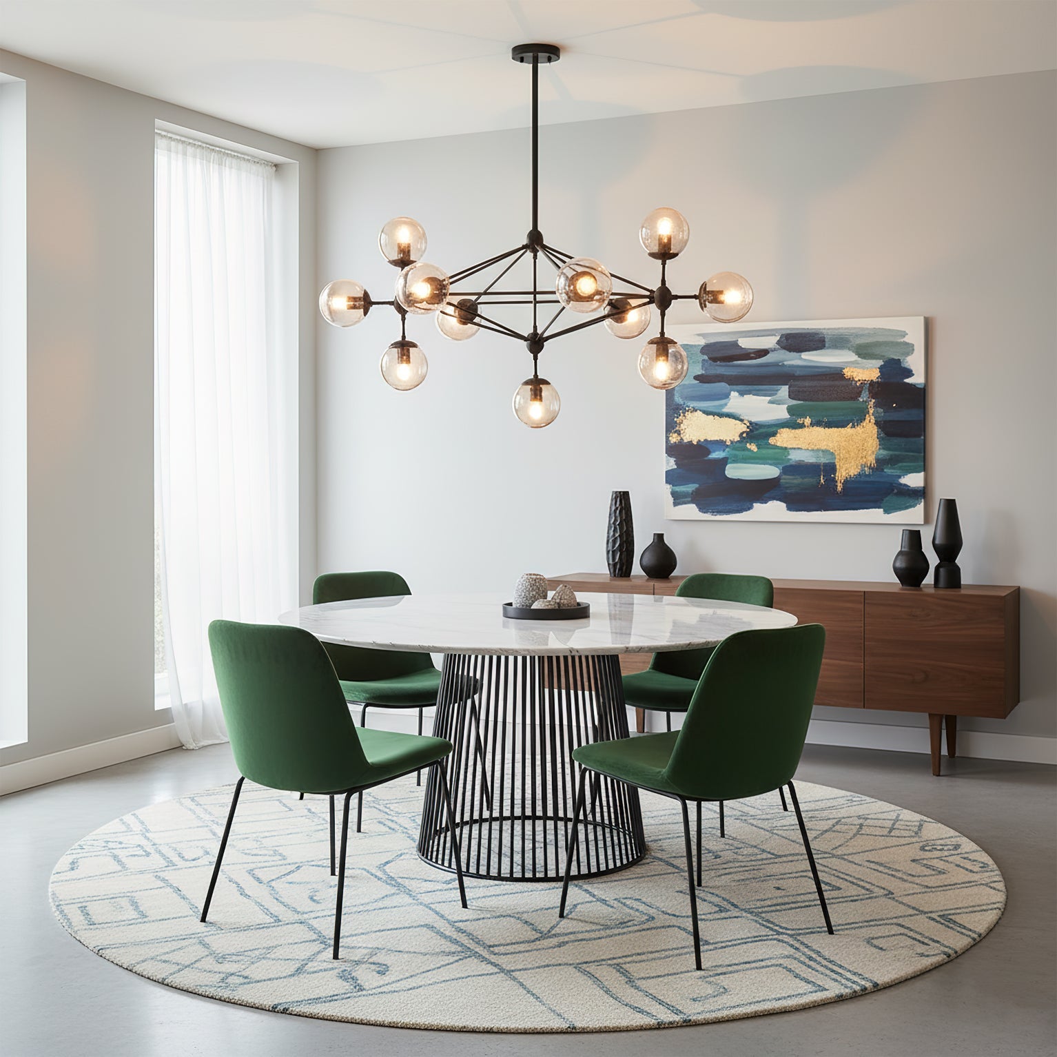 Moto Modern Glass Chandelier