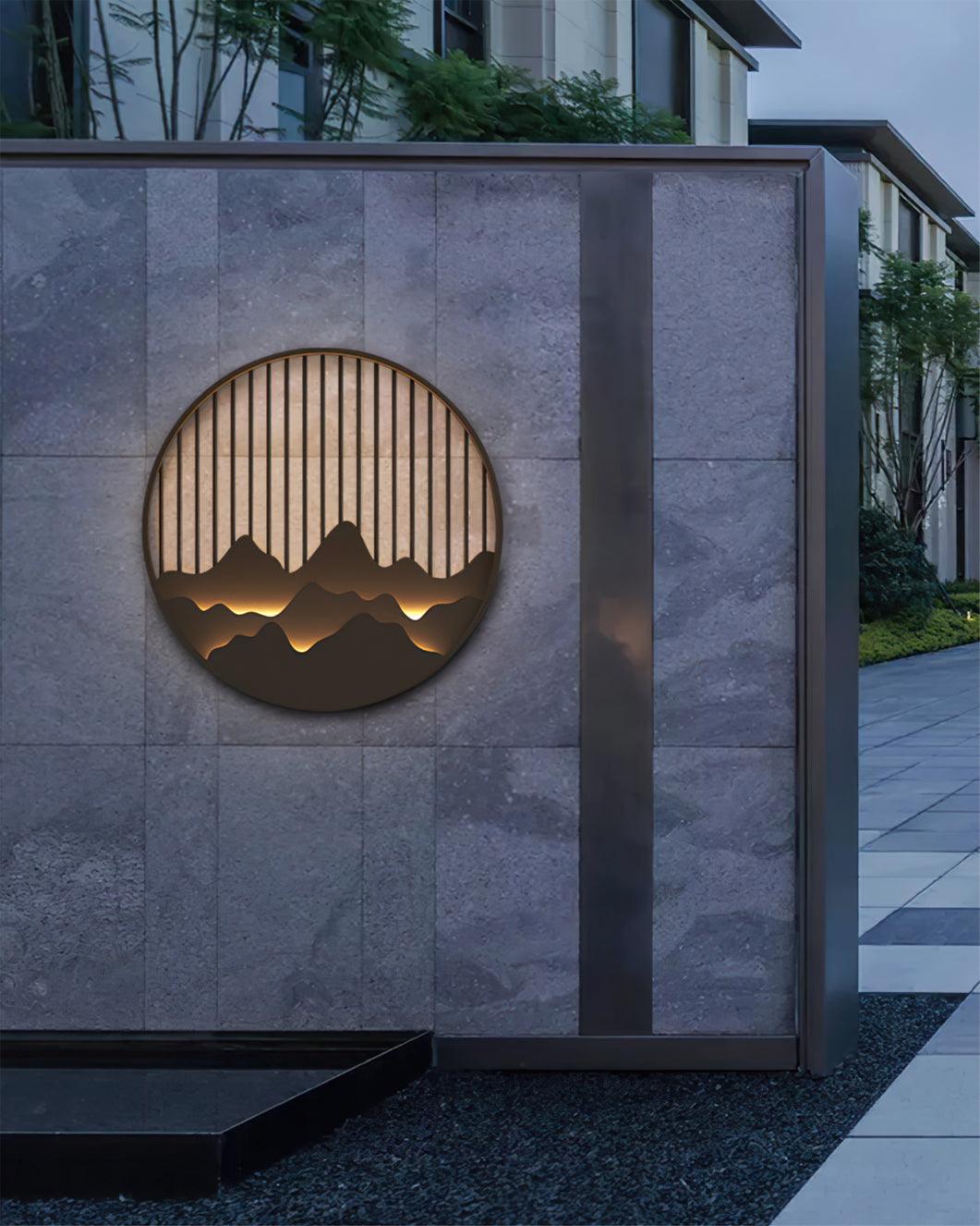 Sumi Mountain Circular Wall Light - Blowlighting