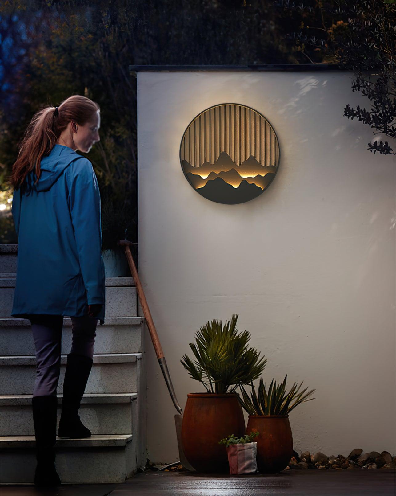 Sumi Mountain Circular Wall Light - Blowlighting