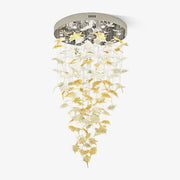 Syraean Multicolor Maple Leaf Metal Crystal Chandelier - Blowlighting