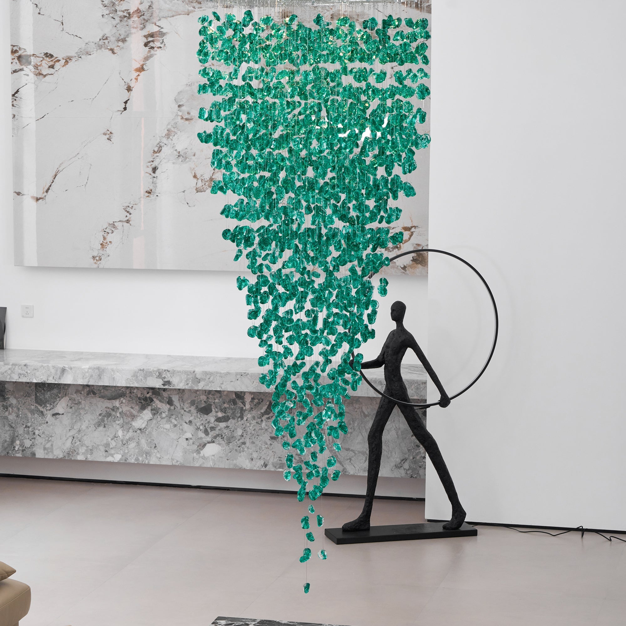 Veshaa Postmodern Luxury Stone Crystal Chandelier - Blowlighting