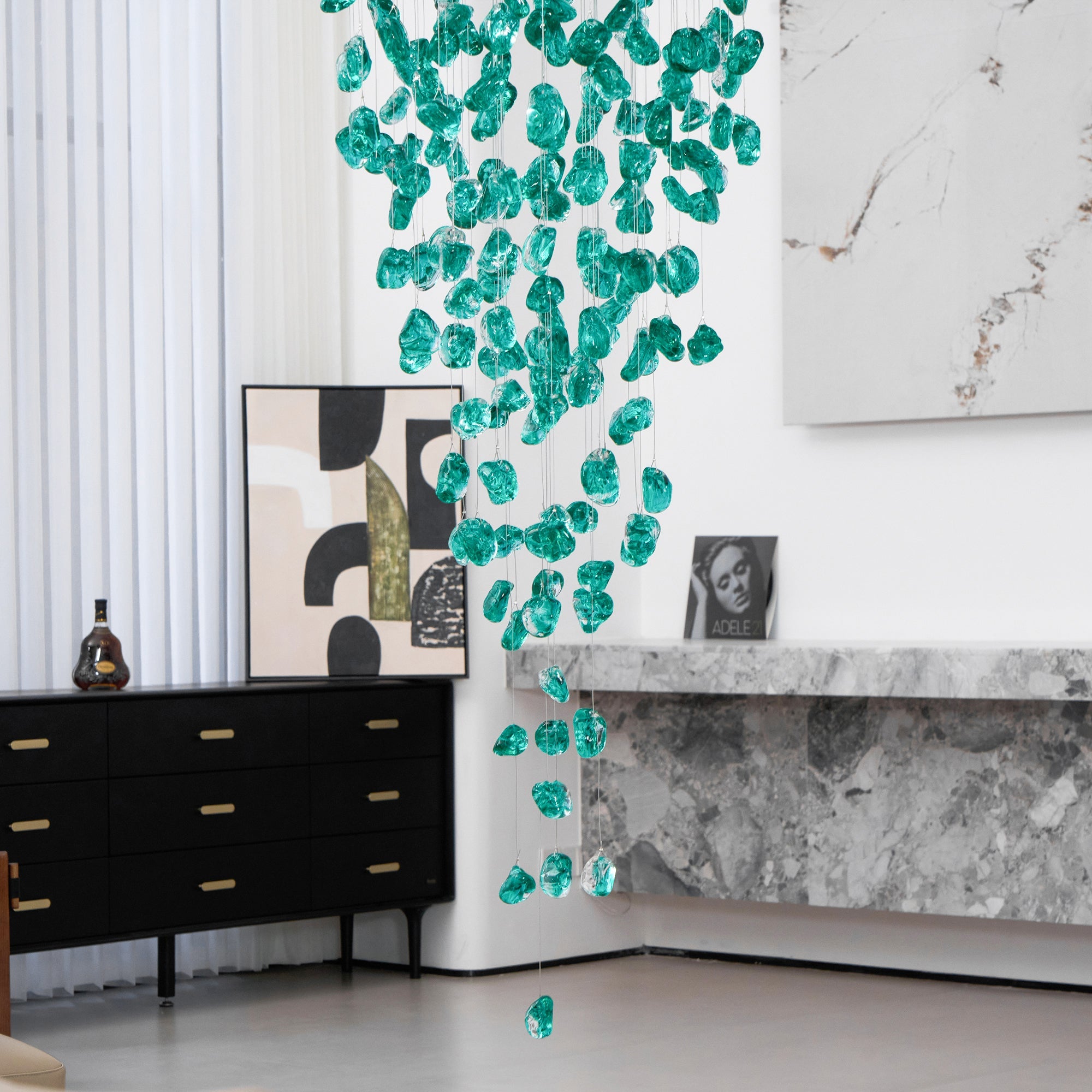 Veshaa Postmodern Luxury Stone Crystal Chandelier - Blowlighting