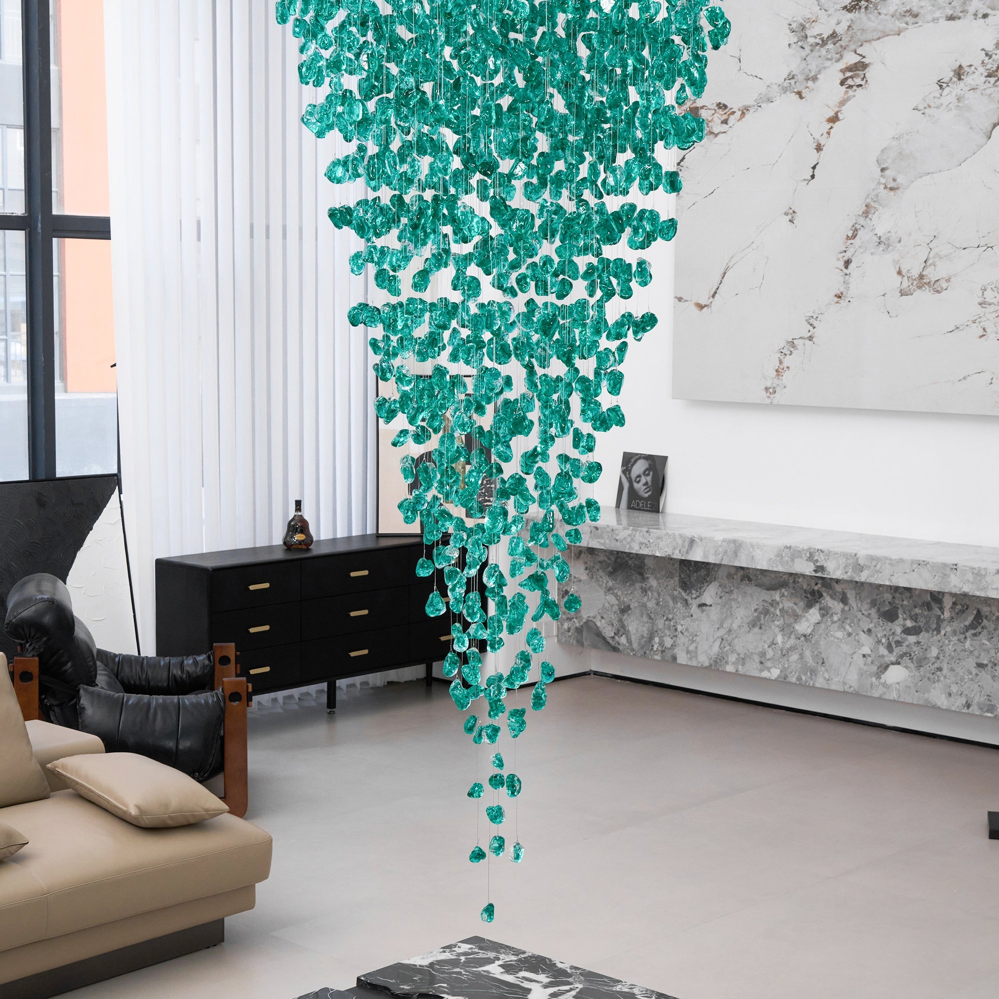 Veshaa Postmodern Luxury Stone Crystal Chandelier - Blowlighting