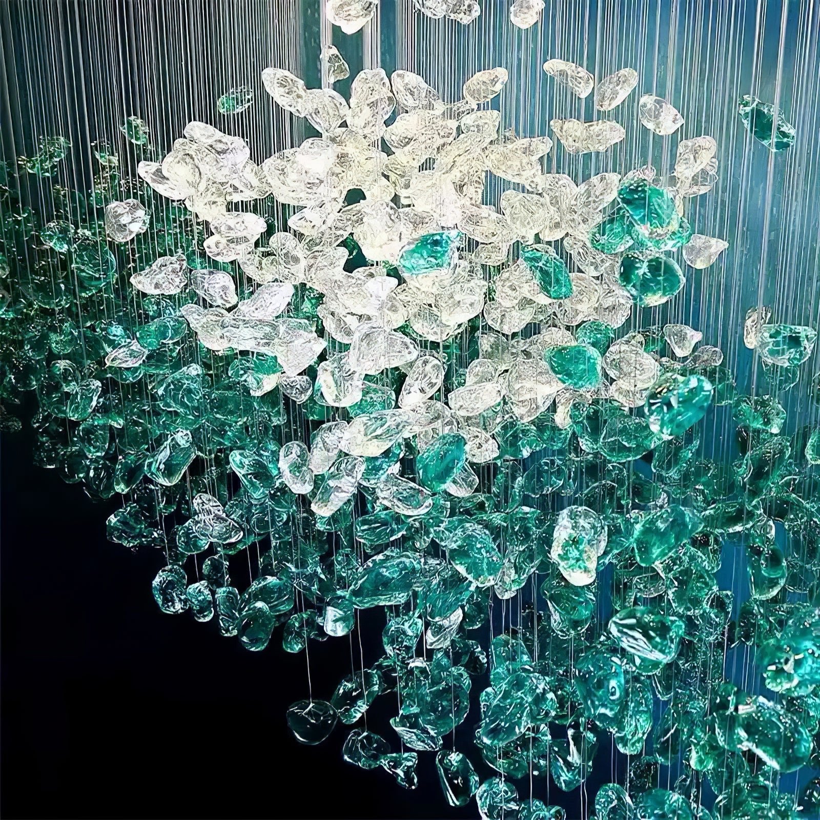 Veshaa Postmodern Luxury Stone Crystal Chandelier - Blowlighting
