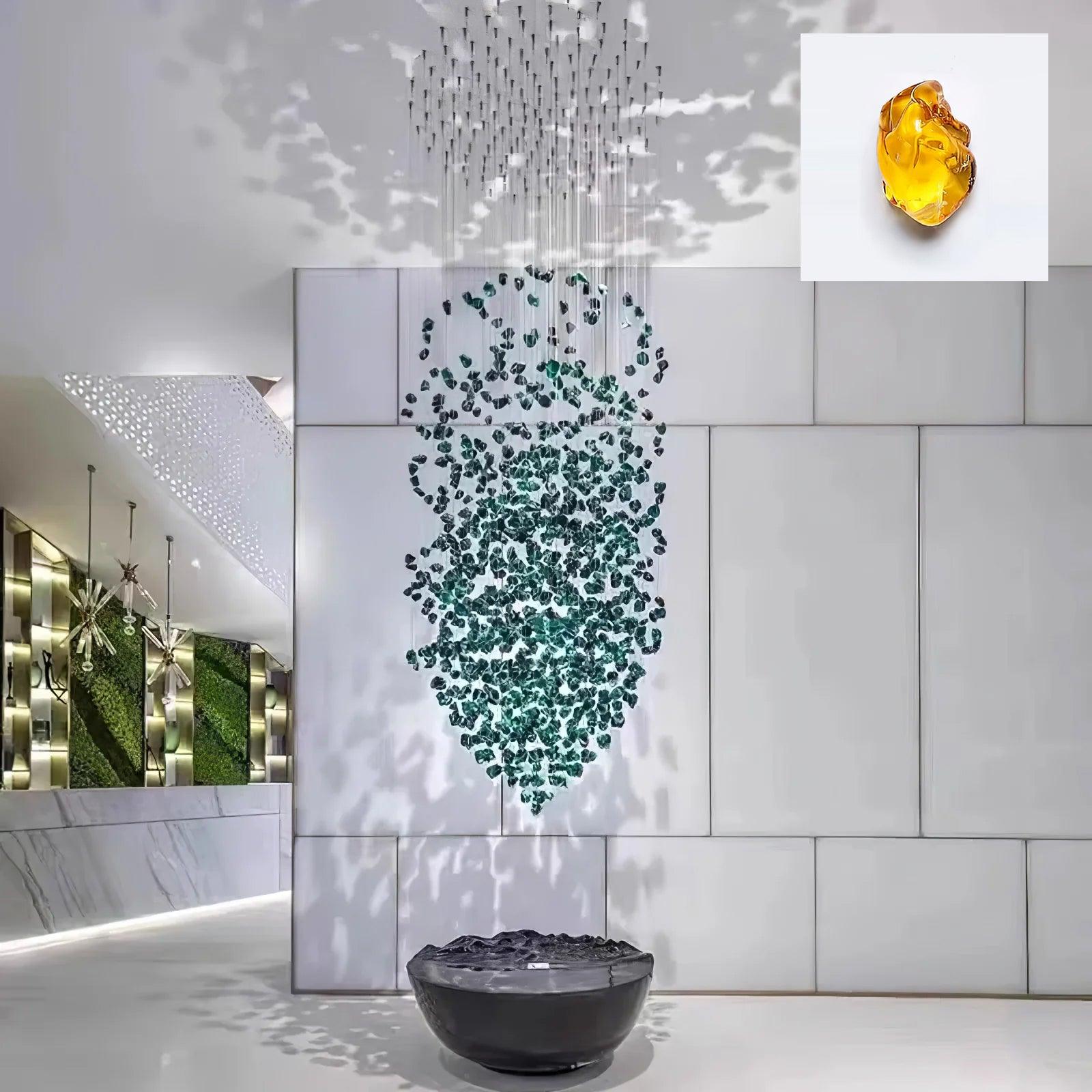 Veshaa Postmodern Luxury Stone Crystal Chandelier - Blowlighting