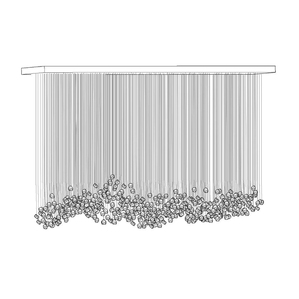 Veshaa Postmodern Luxury Stone Crystal Chandelier - Blowlighting