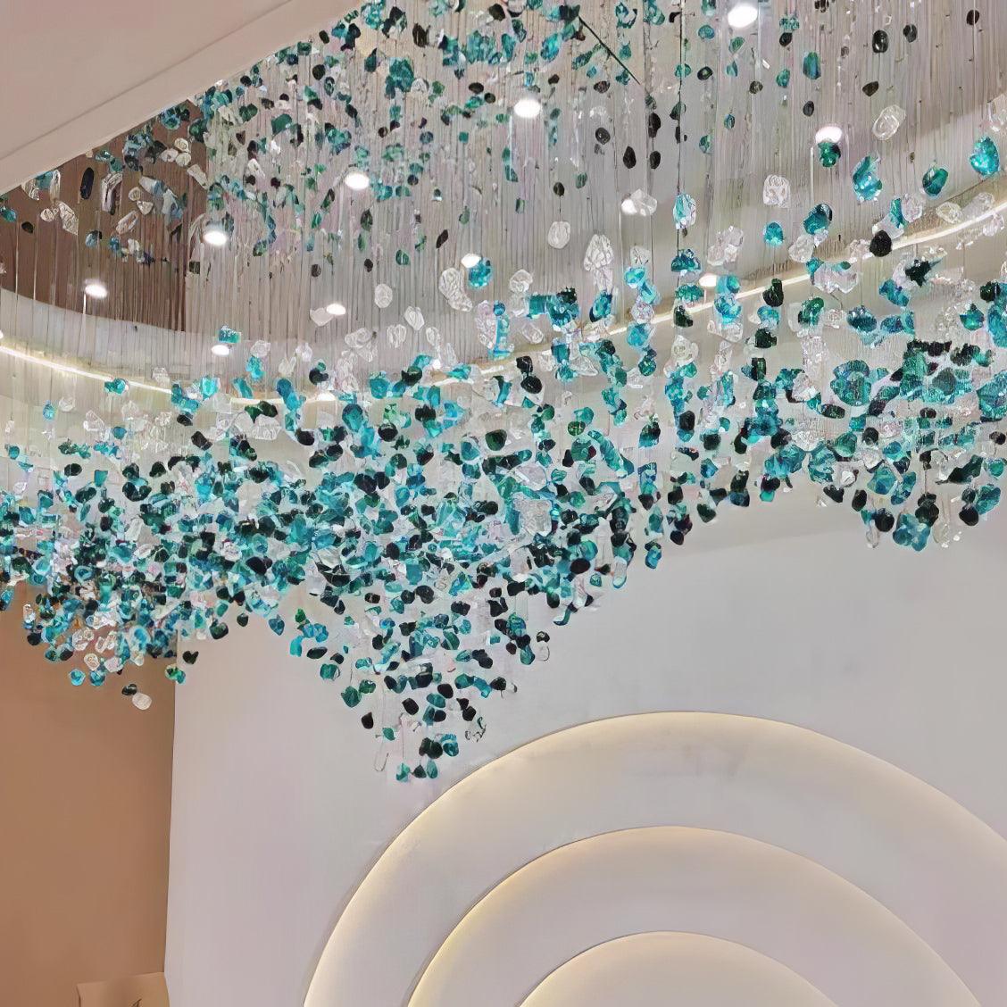 Veshaa Postmodern Luxury Stone Crystal Chandelier - Blowlighting