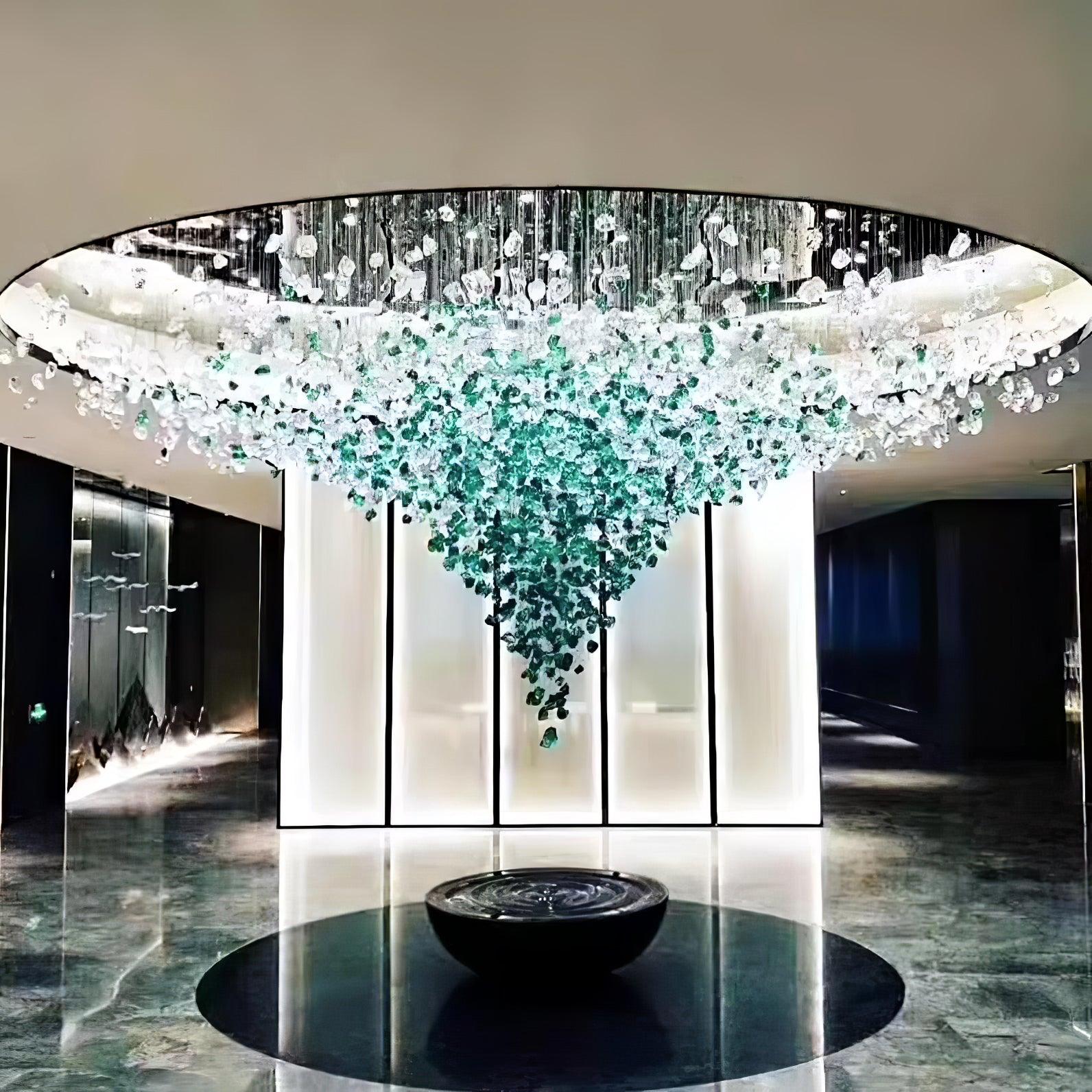 Veshaa Postmodern Luxury Stone Crystal Chandelier - Blowlighting